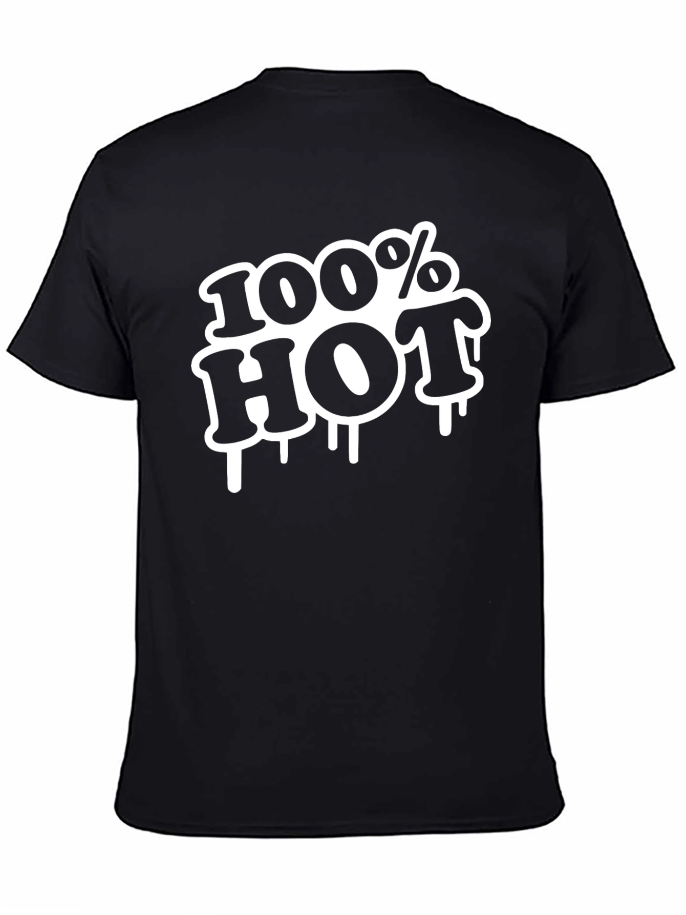 100% Hot Graphic Tee - Black