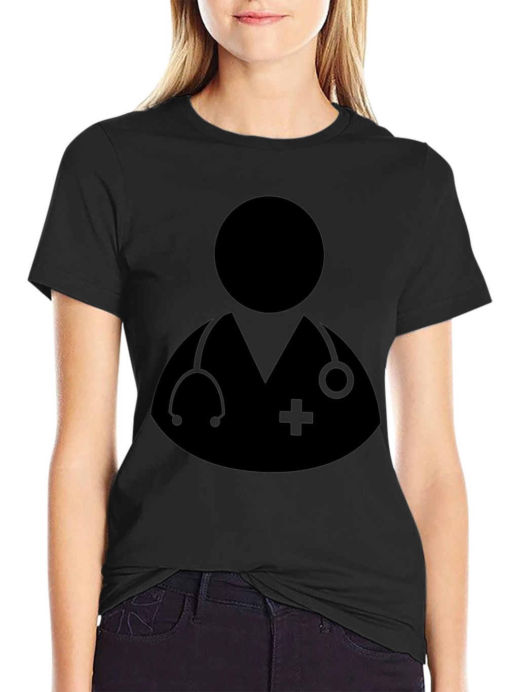 Doctor Graphic Black T-Shirt - Medical Professional Tee