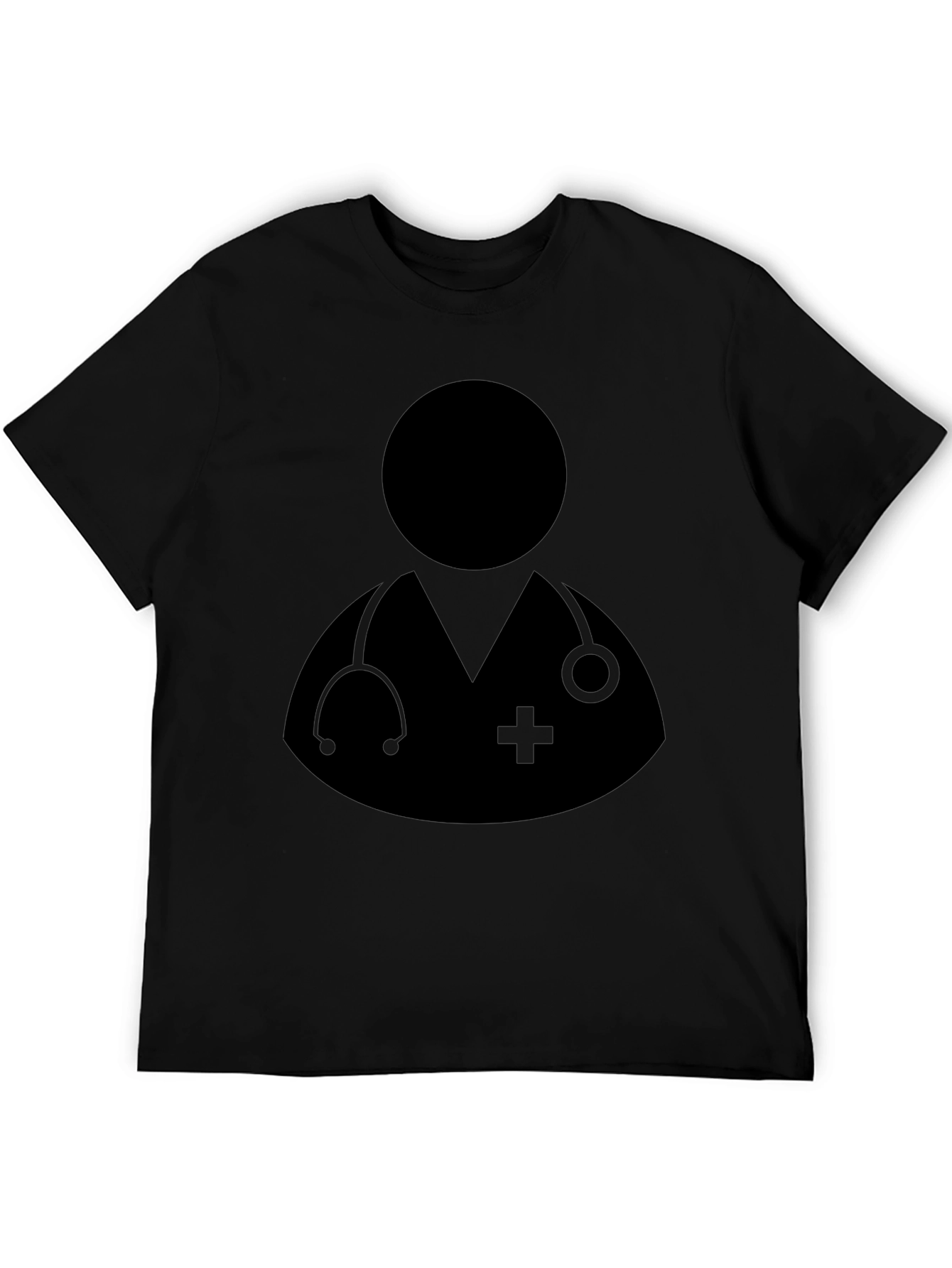 Doctor Graphic Black T-Shirt - Medical Professional Tee