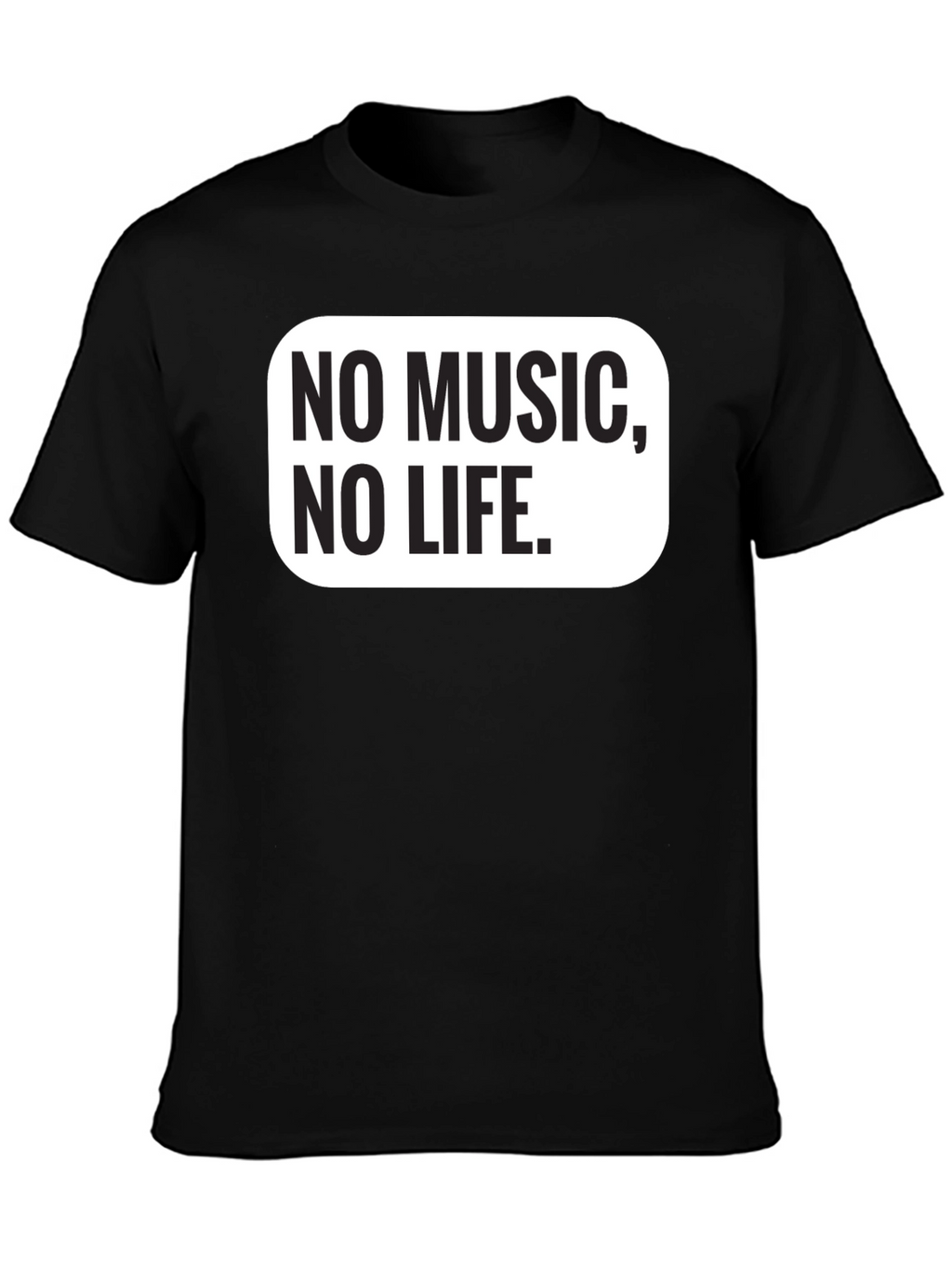 No Music No Life Black Graphic Tee