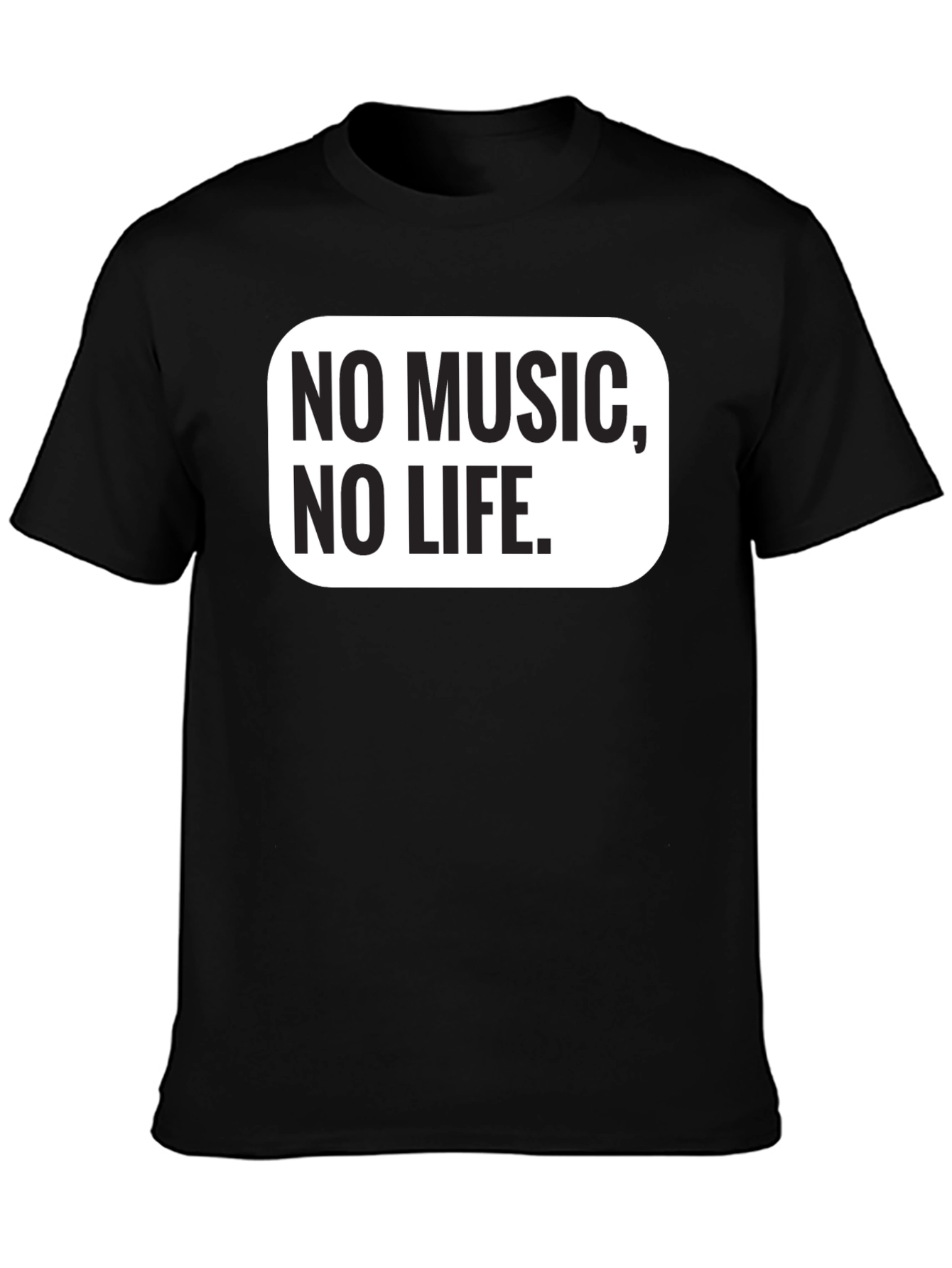 No Music No Life Black Graphic Tee