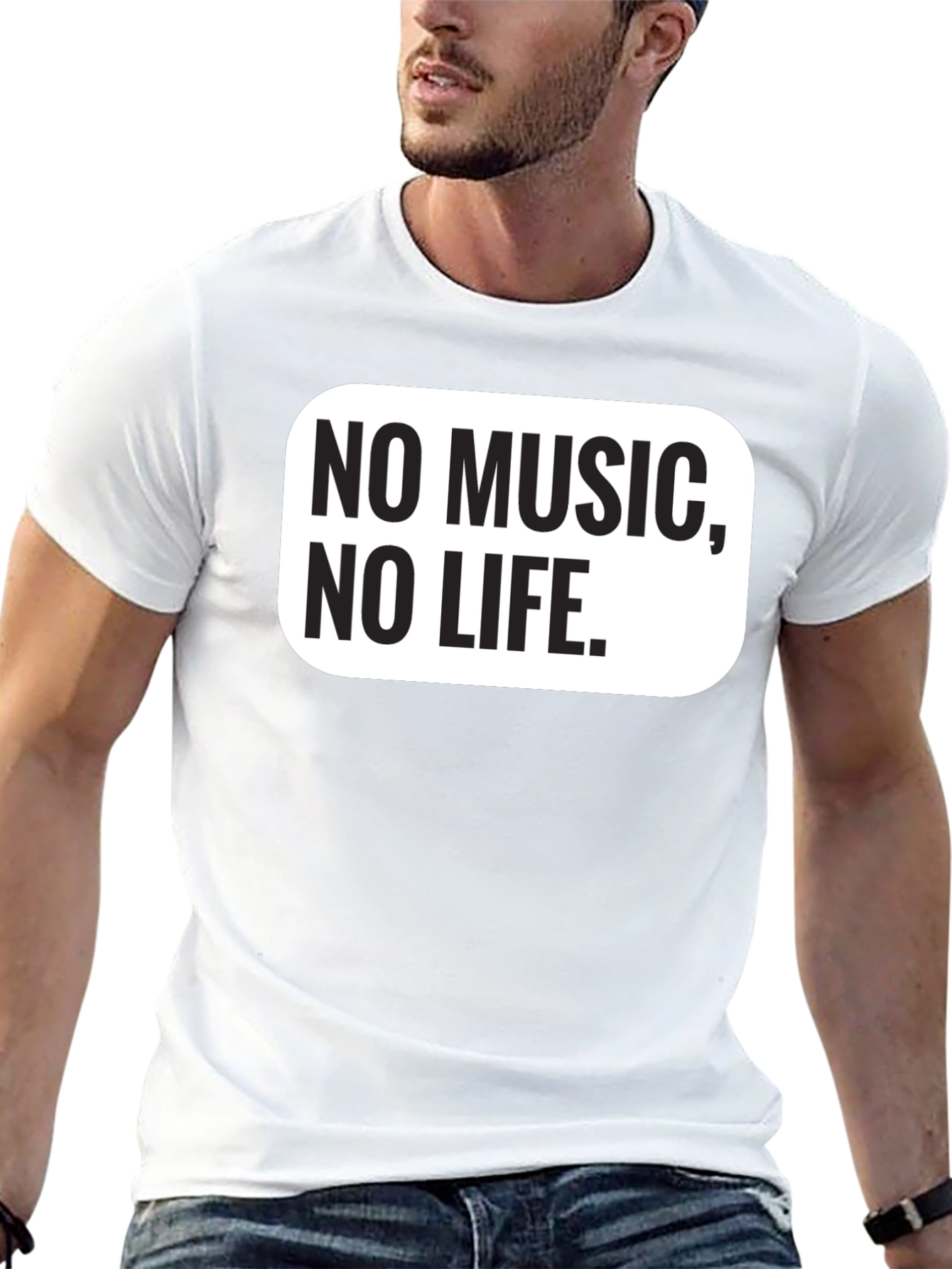 No Music No Life Black Graphic Tee