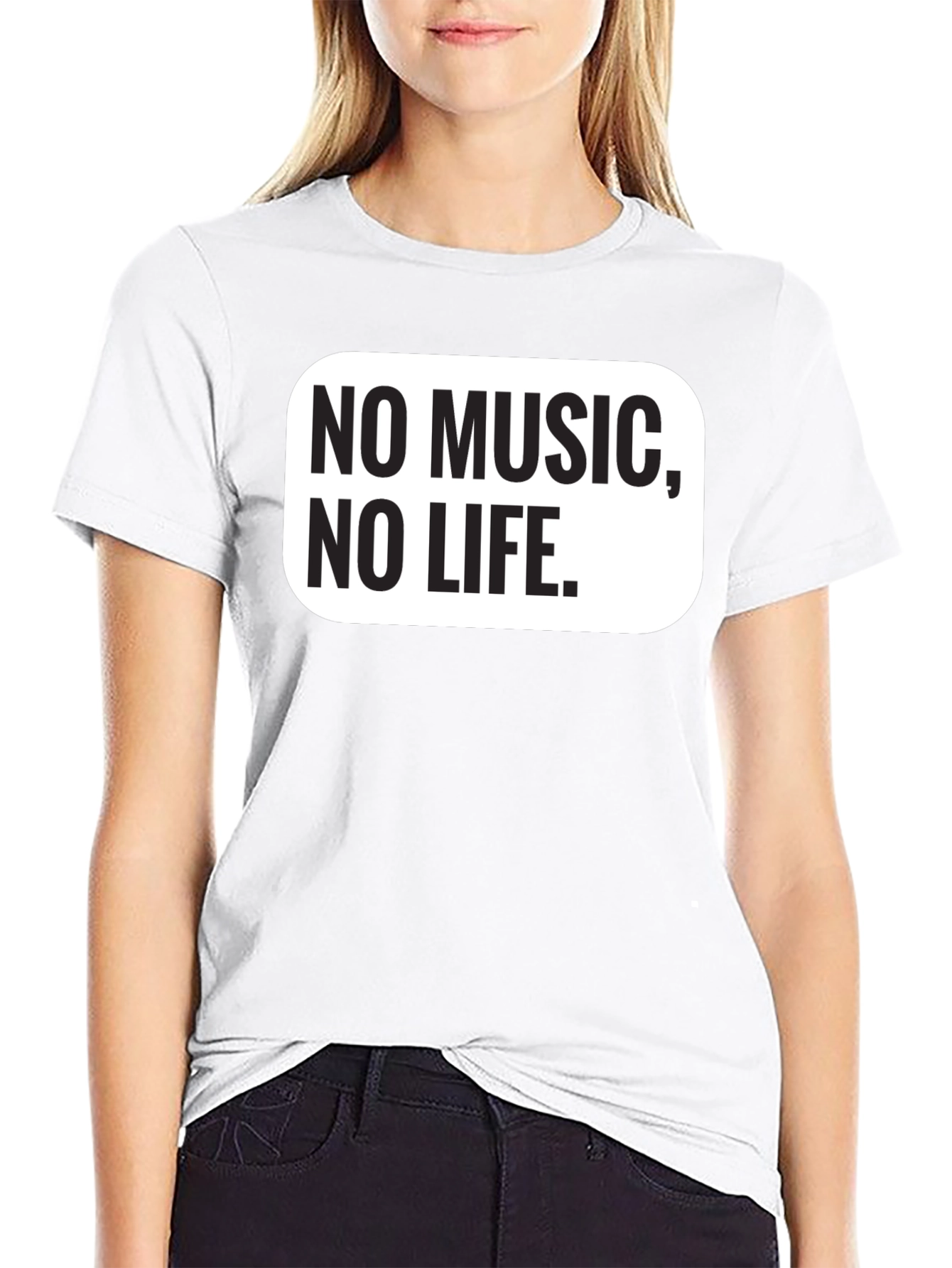 No Music No Life Black Graphic Tee