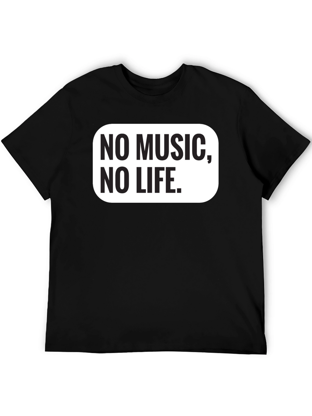 No Music No Life Black Graphic Tee