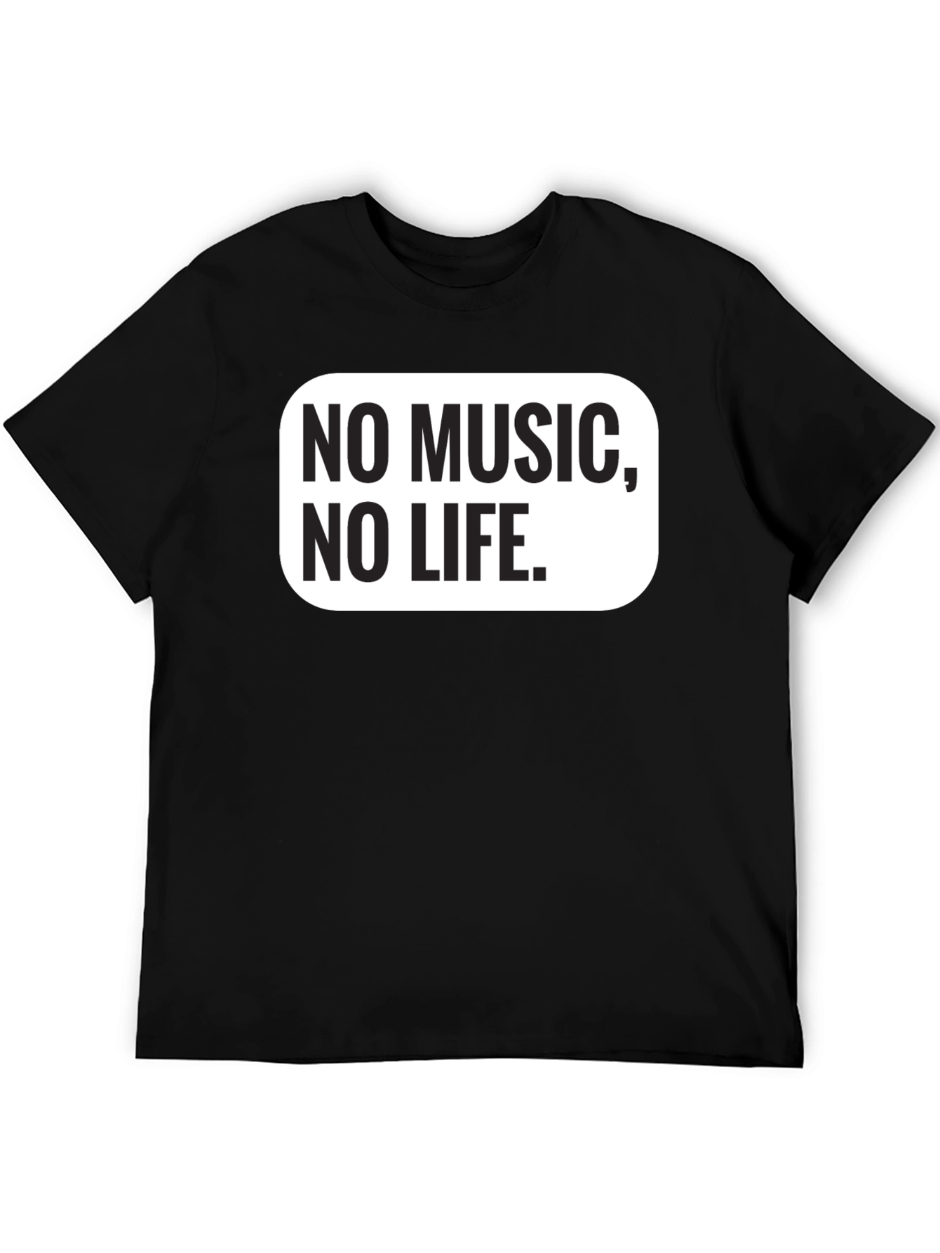 No Music No Life Black Graphic Tee