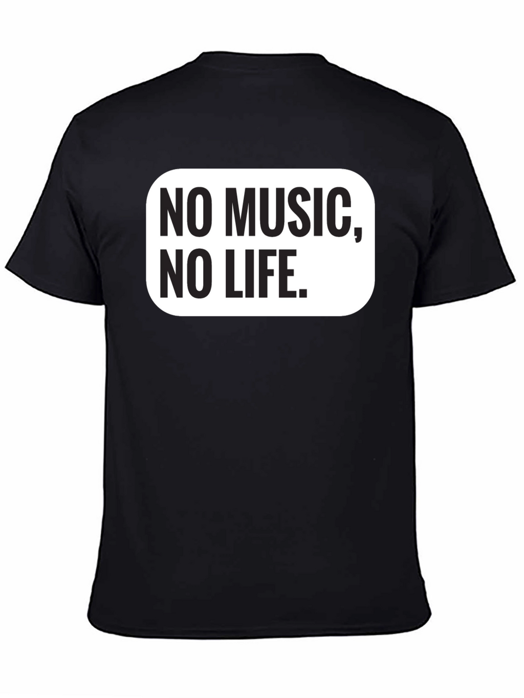 No Music No Life Black Graphic Tee