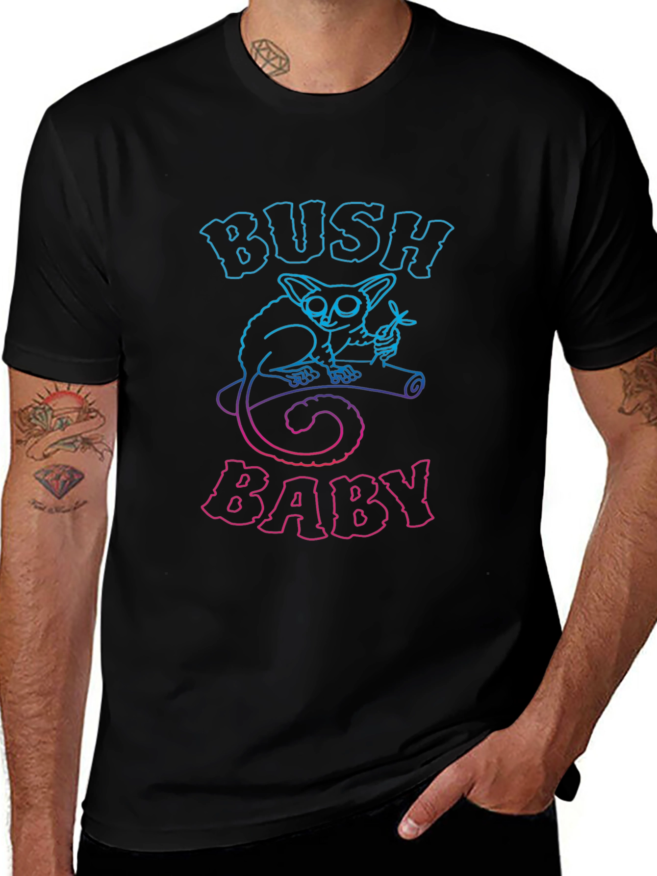 Bush Baby Graphic Tee - Novelty Animal T-Shirt