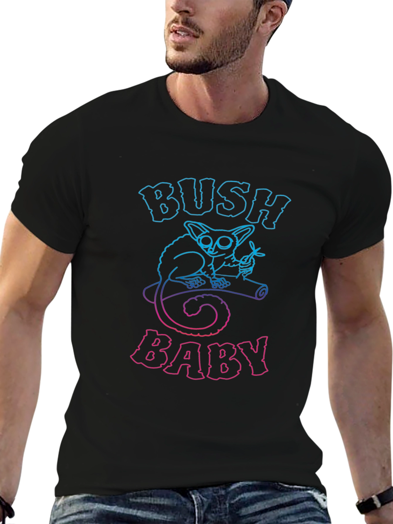 Bush Baby Graphic Tee - Novelty Animal T-Shirt