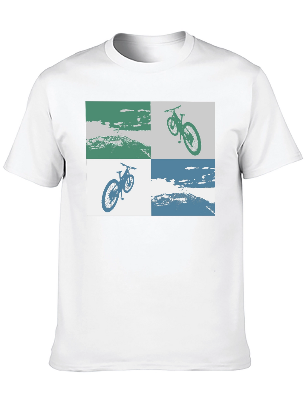 Mountain Bike Graphic Tee - Black Cotton T-Shirt