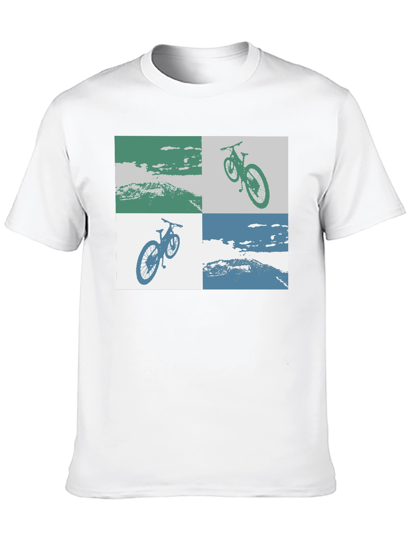 Mountain Bike Graphic Tee - Black Cotton T-Shirt