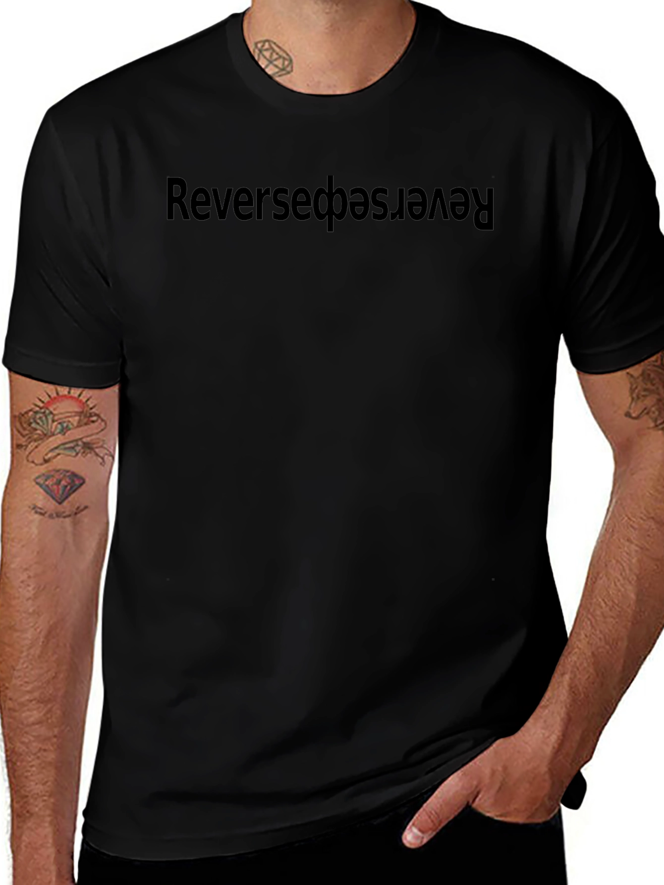 Reversed Black T-Shirt