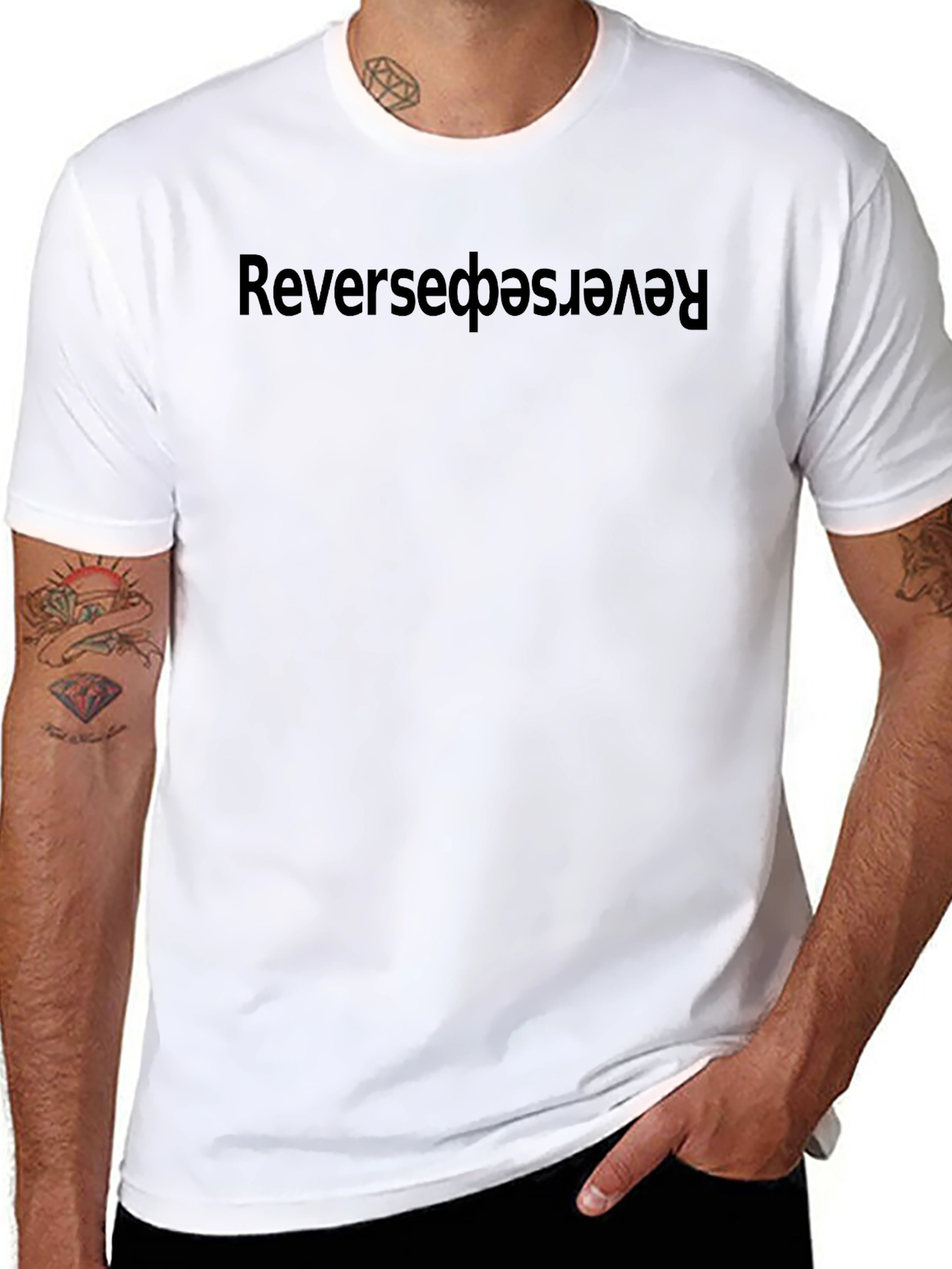 Reversed Black T-Shirt