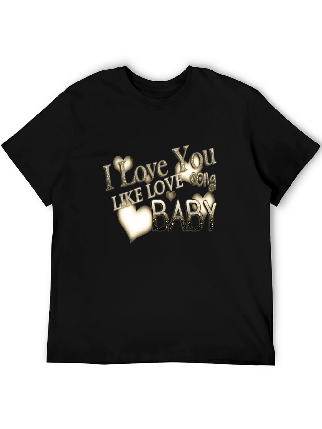 I Love You Mens Black T-Shirt