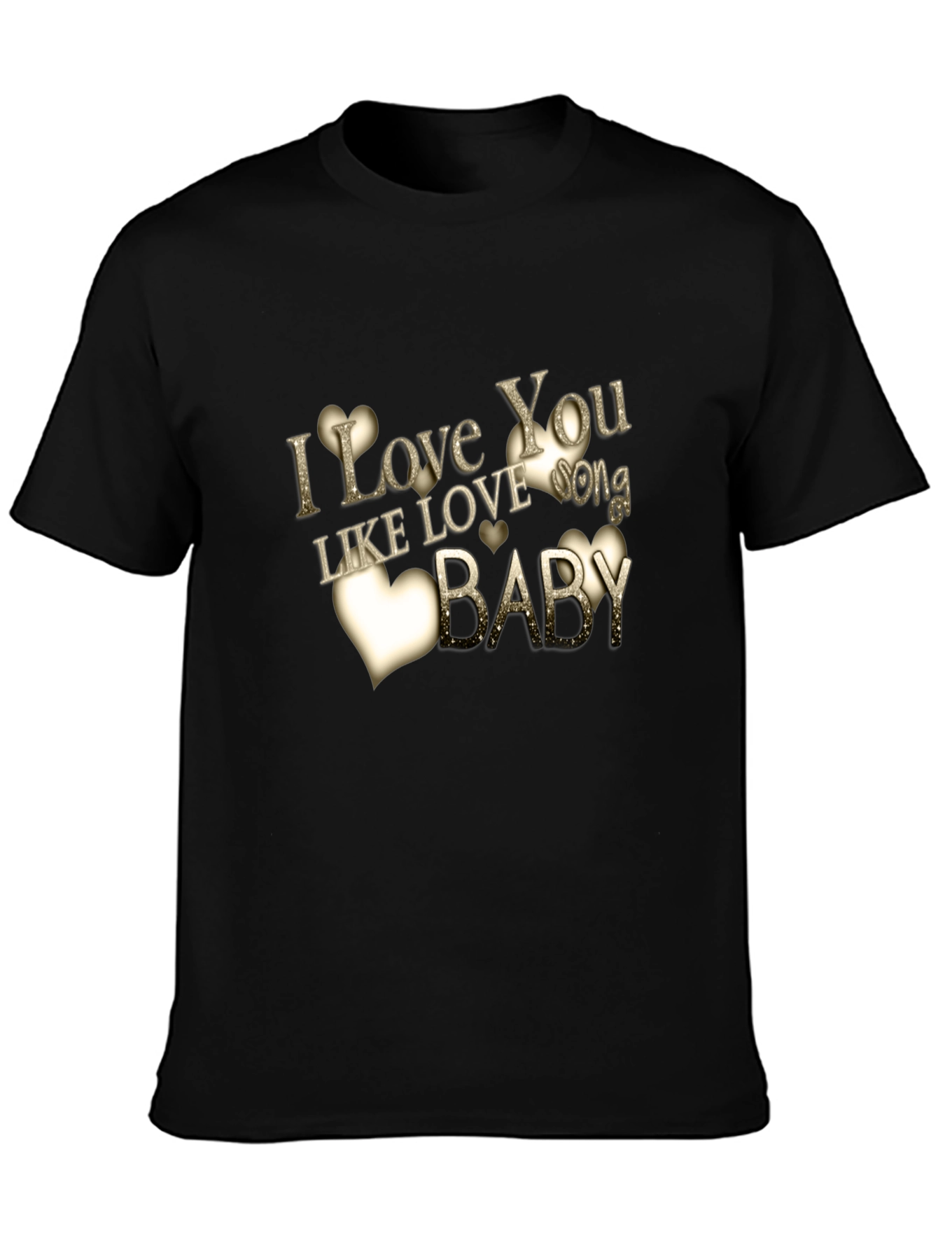 I Love You Mens Black T-Shirt