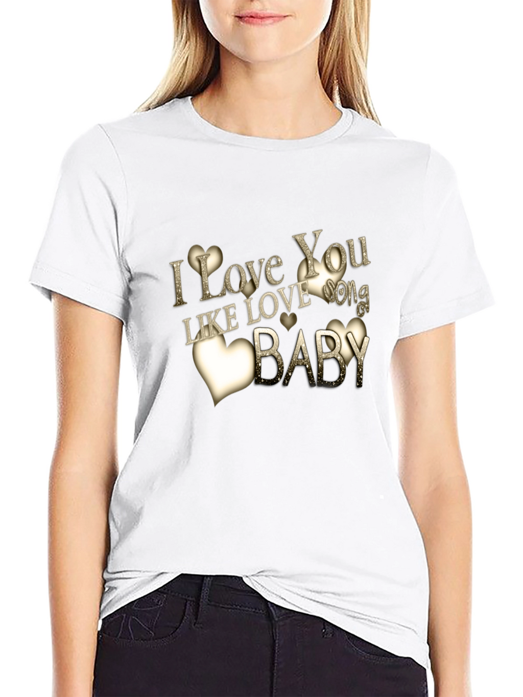 I Love You Mens Black T-Shirt