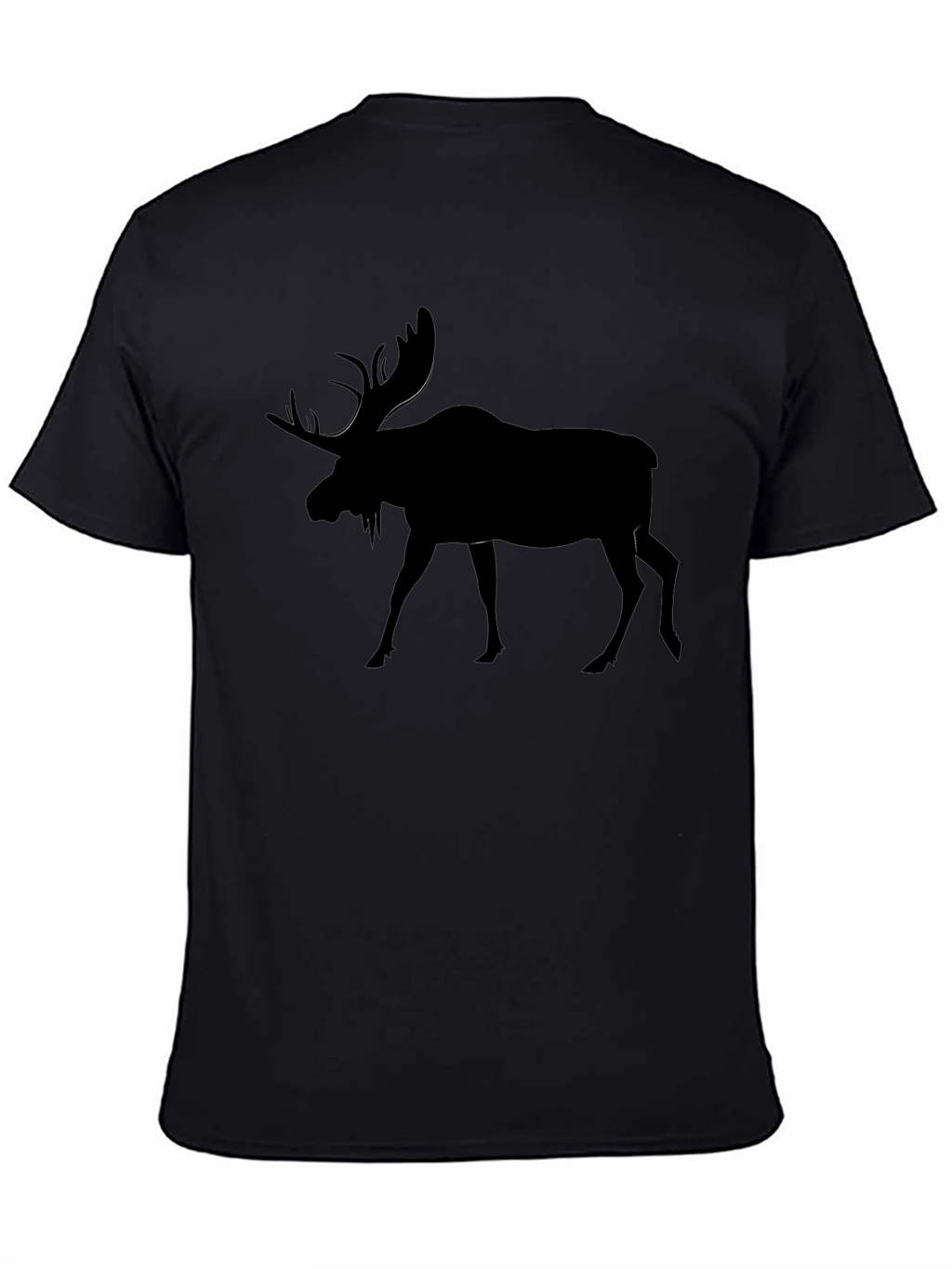 Moose Silhouette Black T-Shirt