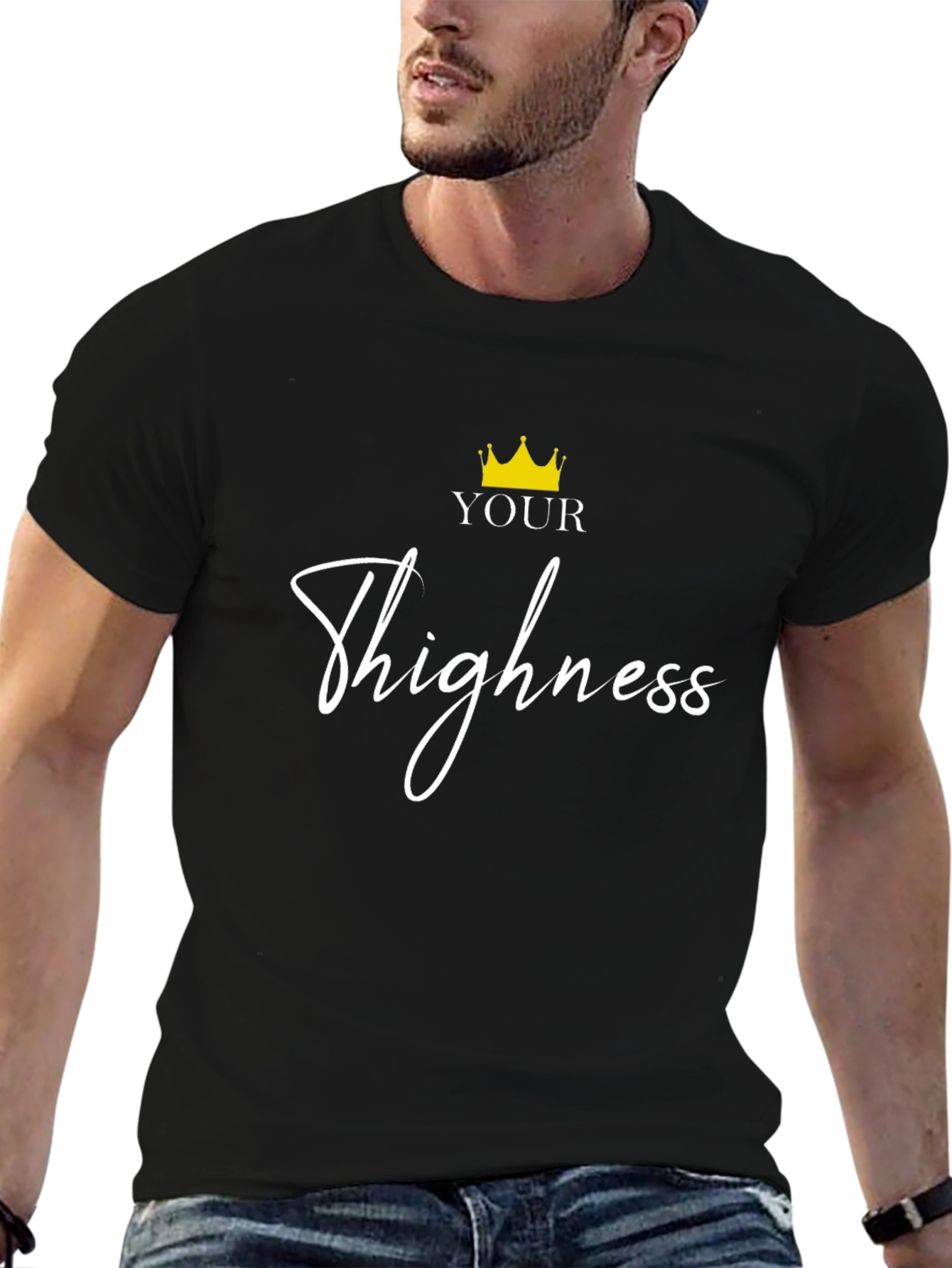 Your Thighness Black Graphic Tee