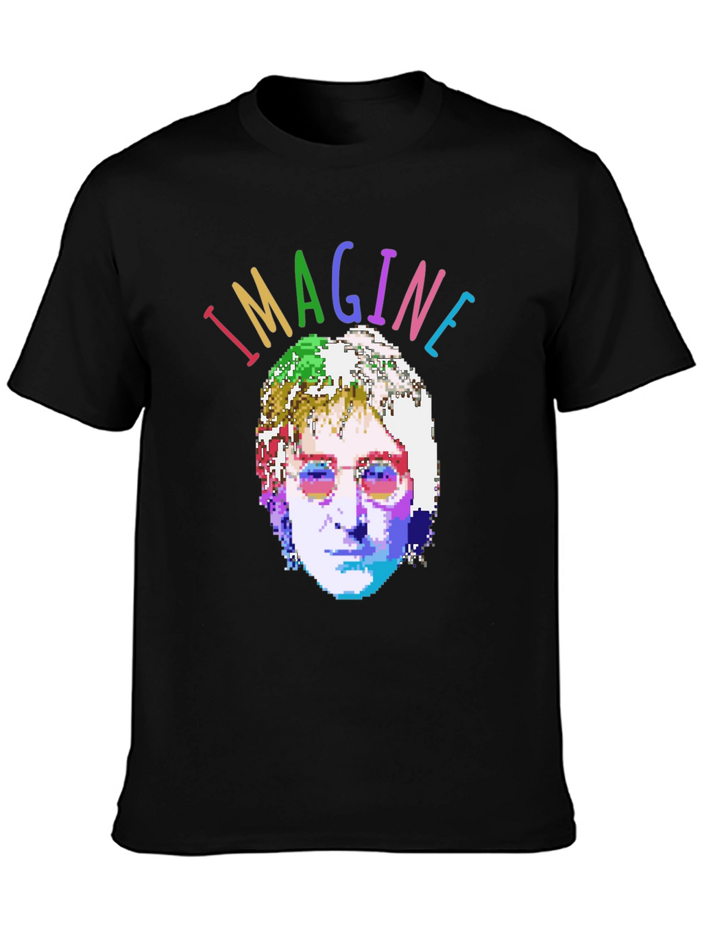 Imagine T-Shirt - Pixelated John Lennon Graphic Tee