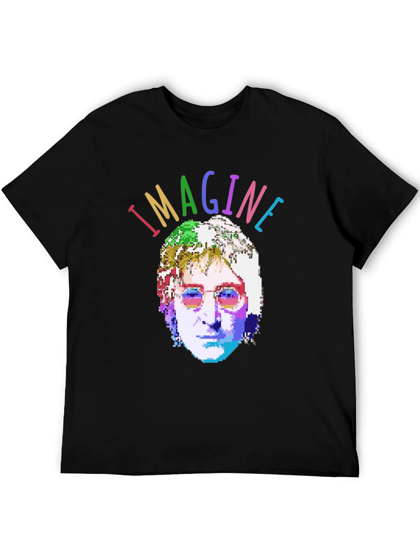 Imagine T-Shirt - Pixelated John Lennon Graphic Tee