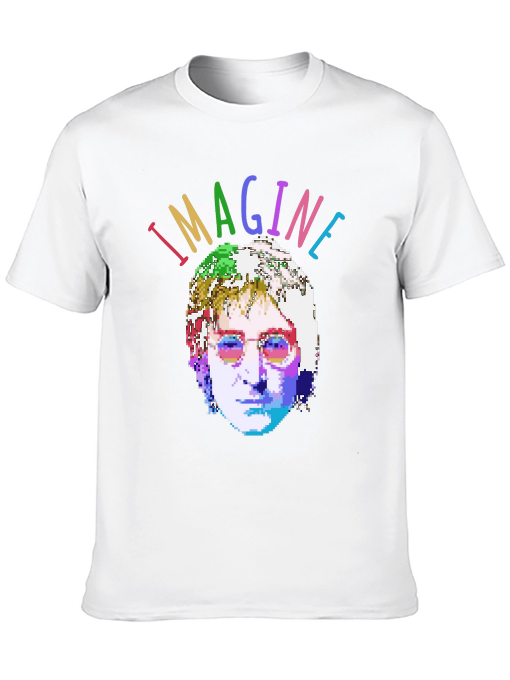 Imagine T-Shirt - Pixelated John Lennon Graphic Tee