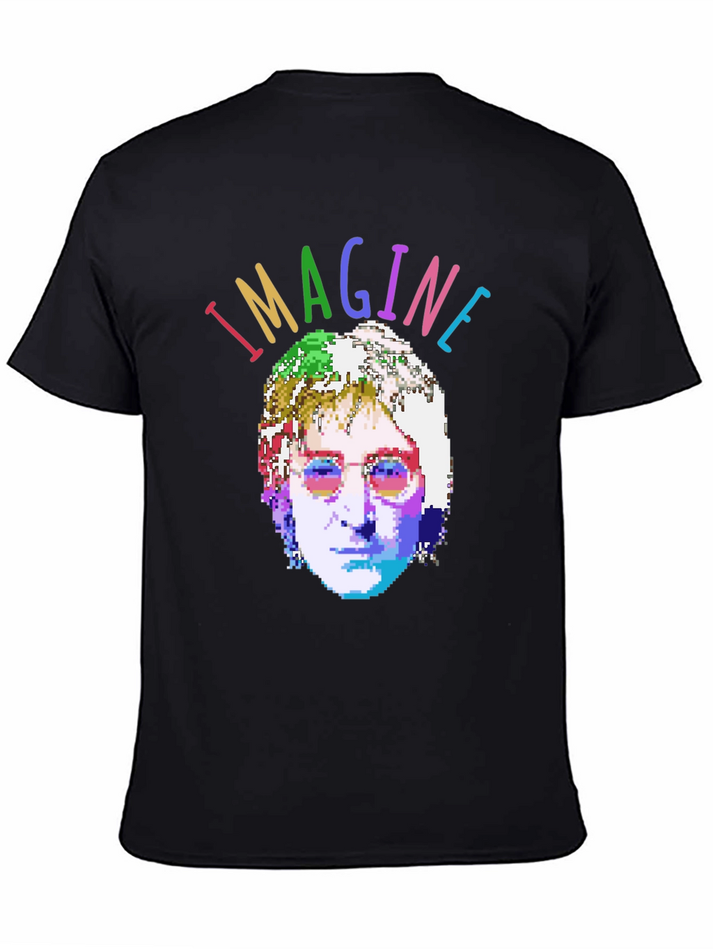Imagine T-Shirt - Pixelated John Lennon Graphic Tee