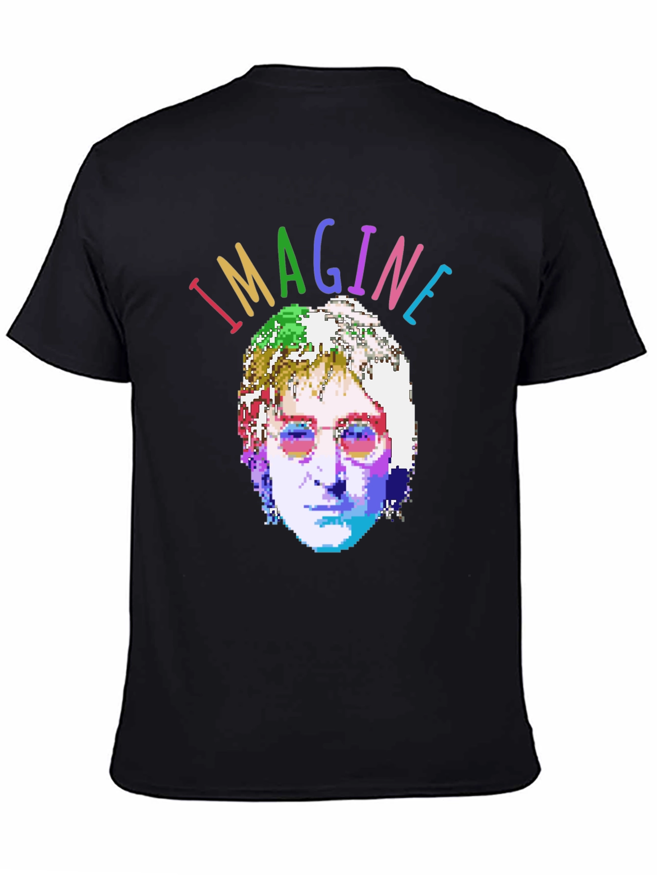 Imagine T-Shirt - Pixelated John Lennon Graphic Tee