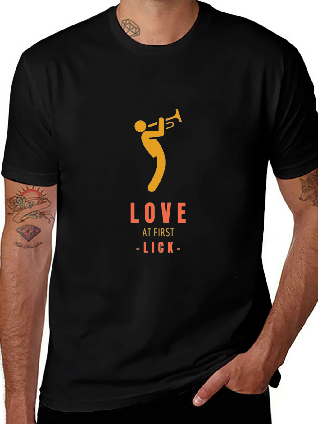 Love at First Lick T-Shirt - Black Musical Design