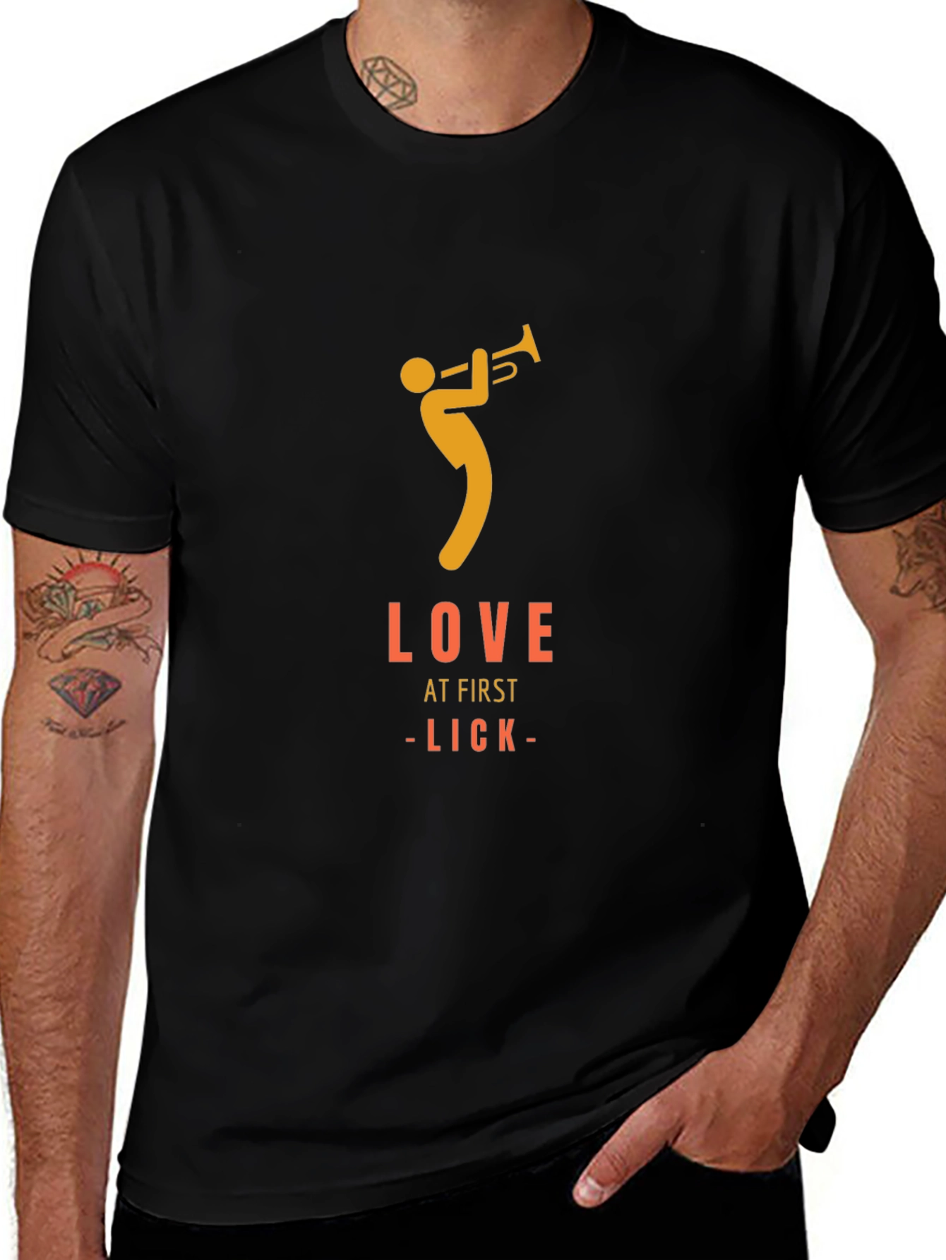 Love at First Lick T-Shirt - Black Musical Design