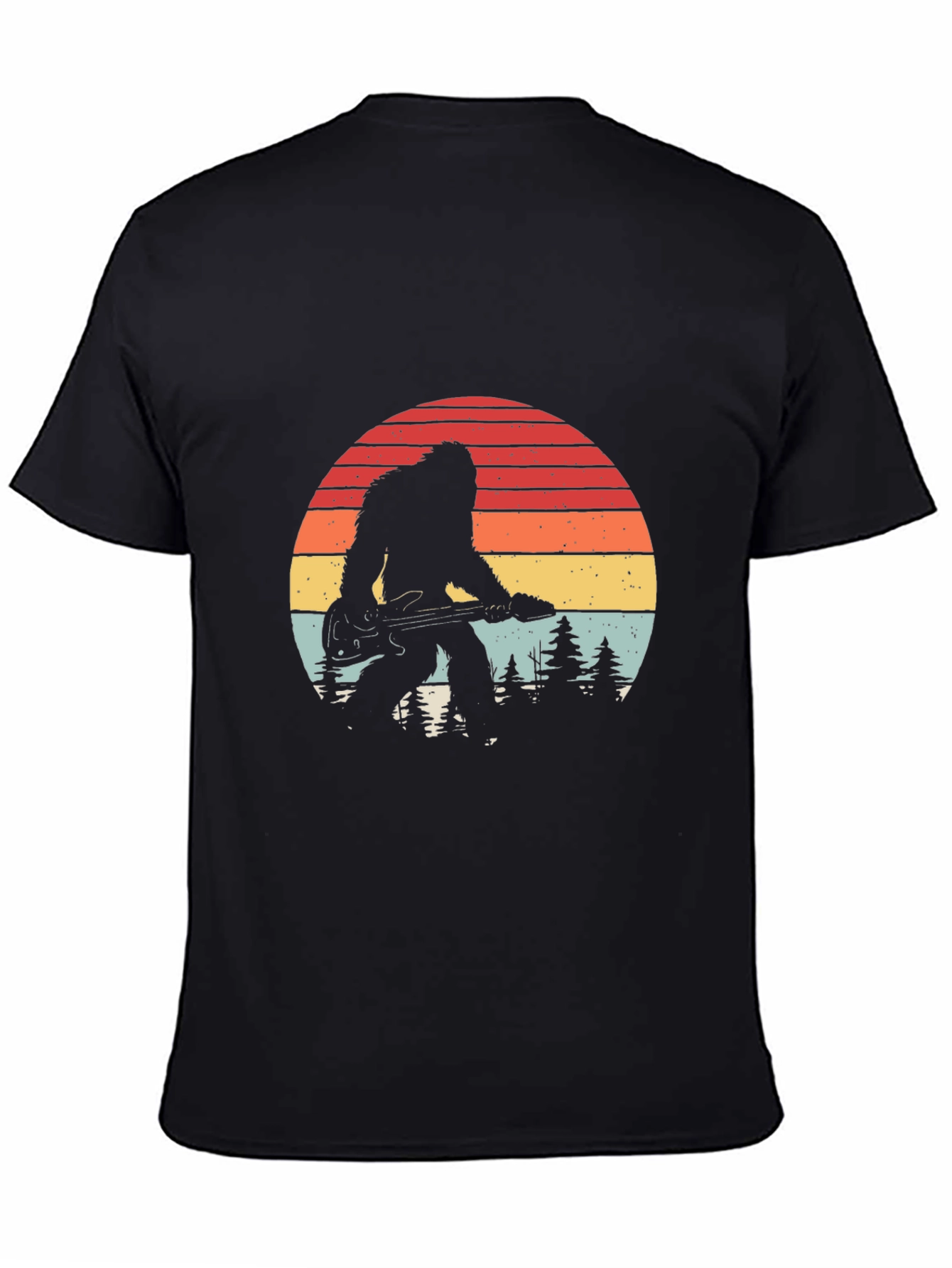 Bigfoot Guitarist Retro Graphic Tee