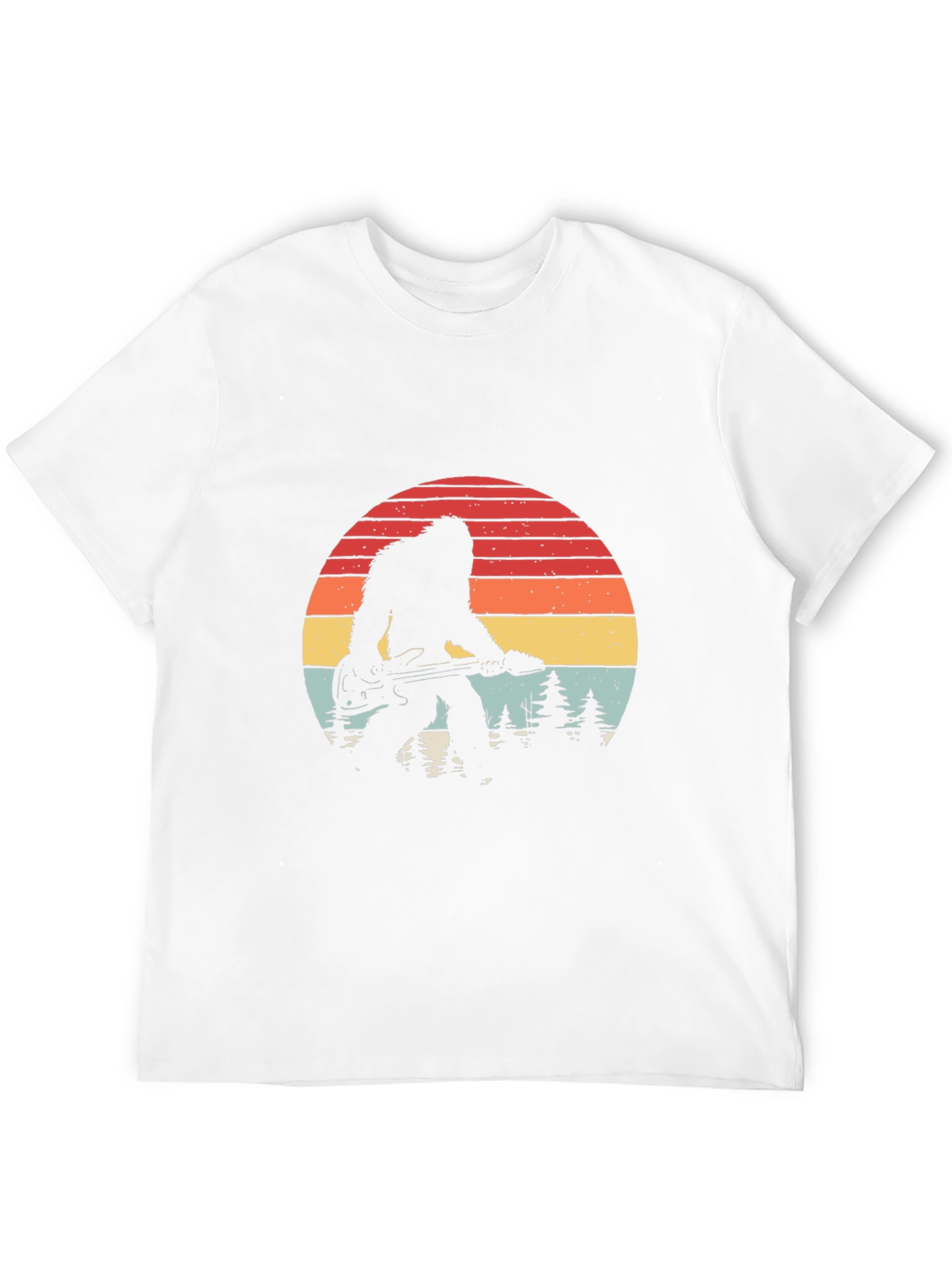 Bigfoot Guitarist Retro Graphic Tee