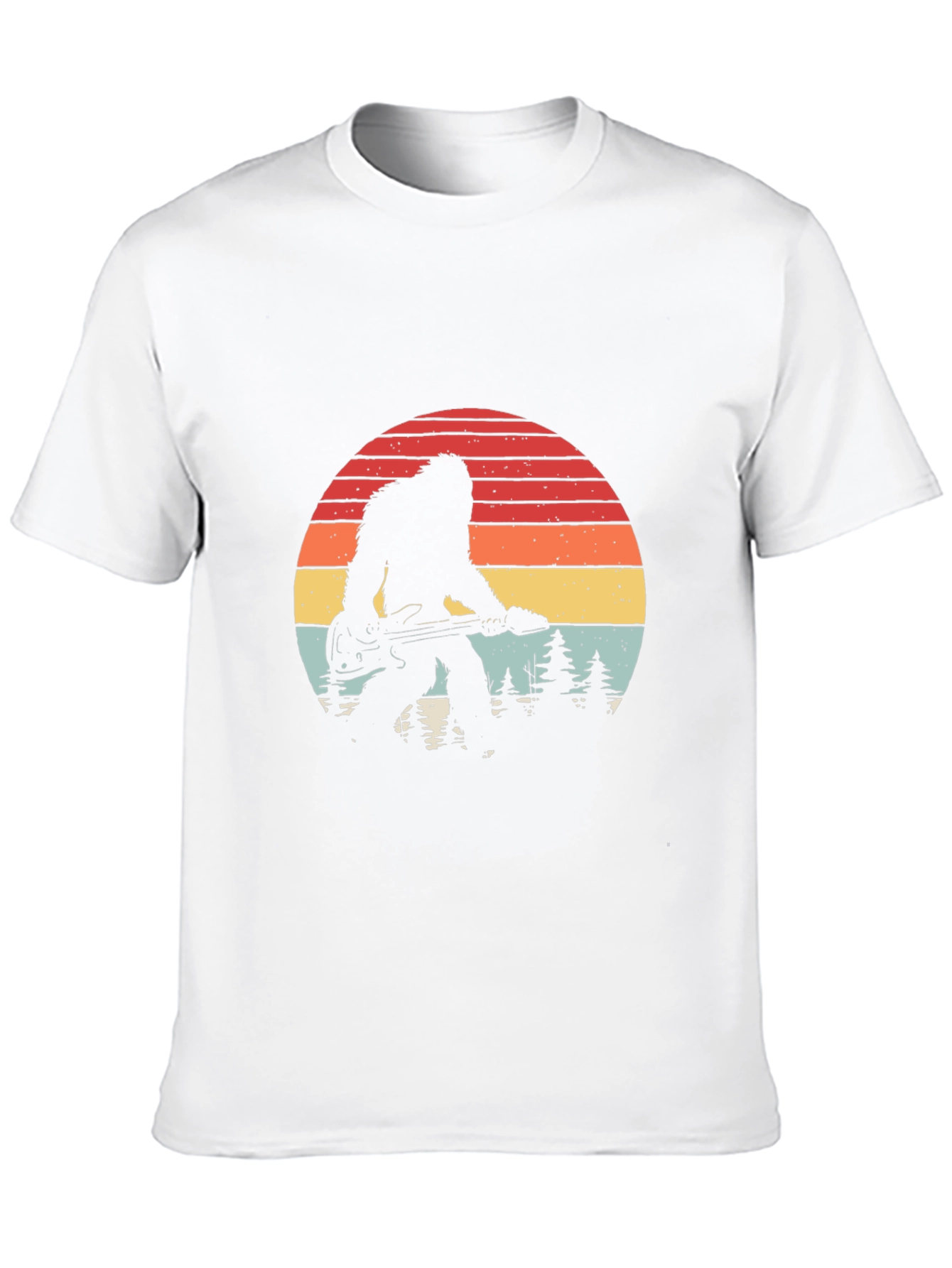 Bigfoot Guitarist Retro Graphic Tee