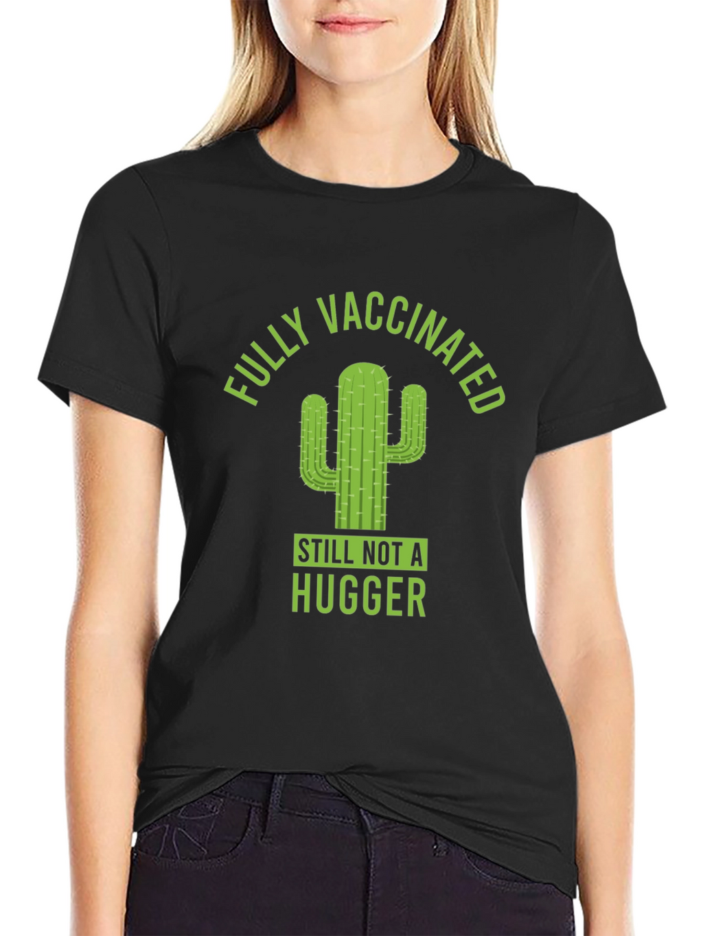 Fully Vaccinated Cactus Graphic T-Shirt