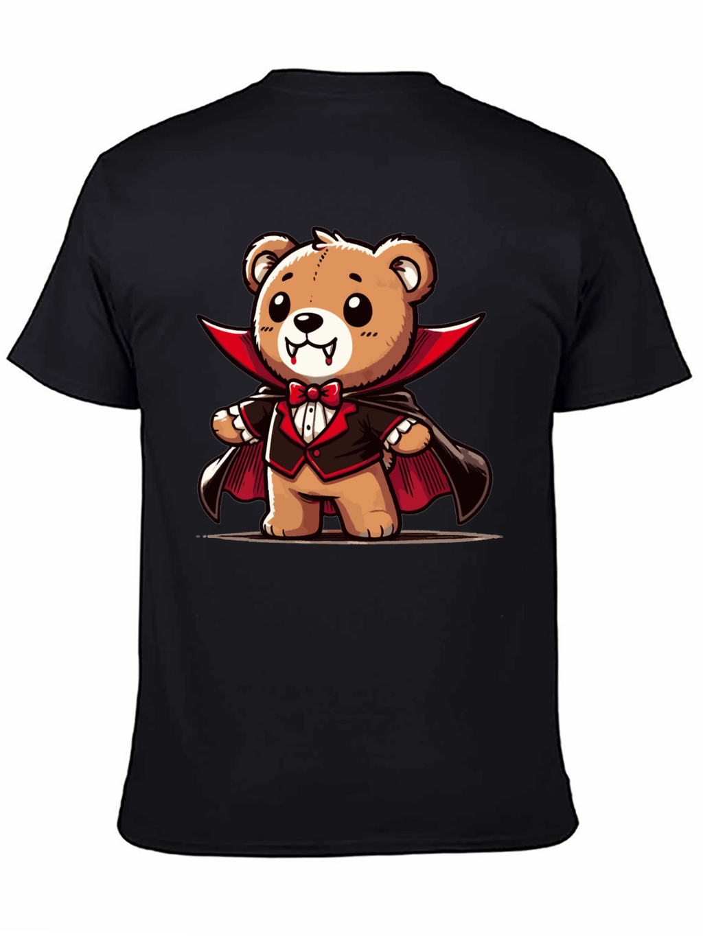 Vampire Teddy Bear Graphic T-Shirt - Spooky Cute Tee