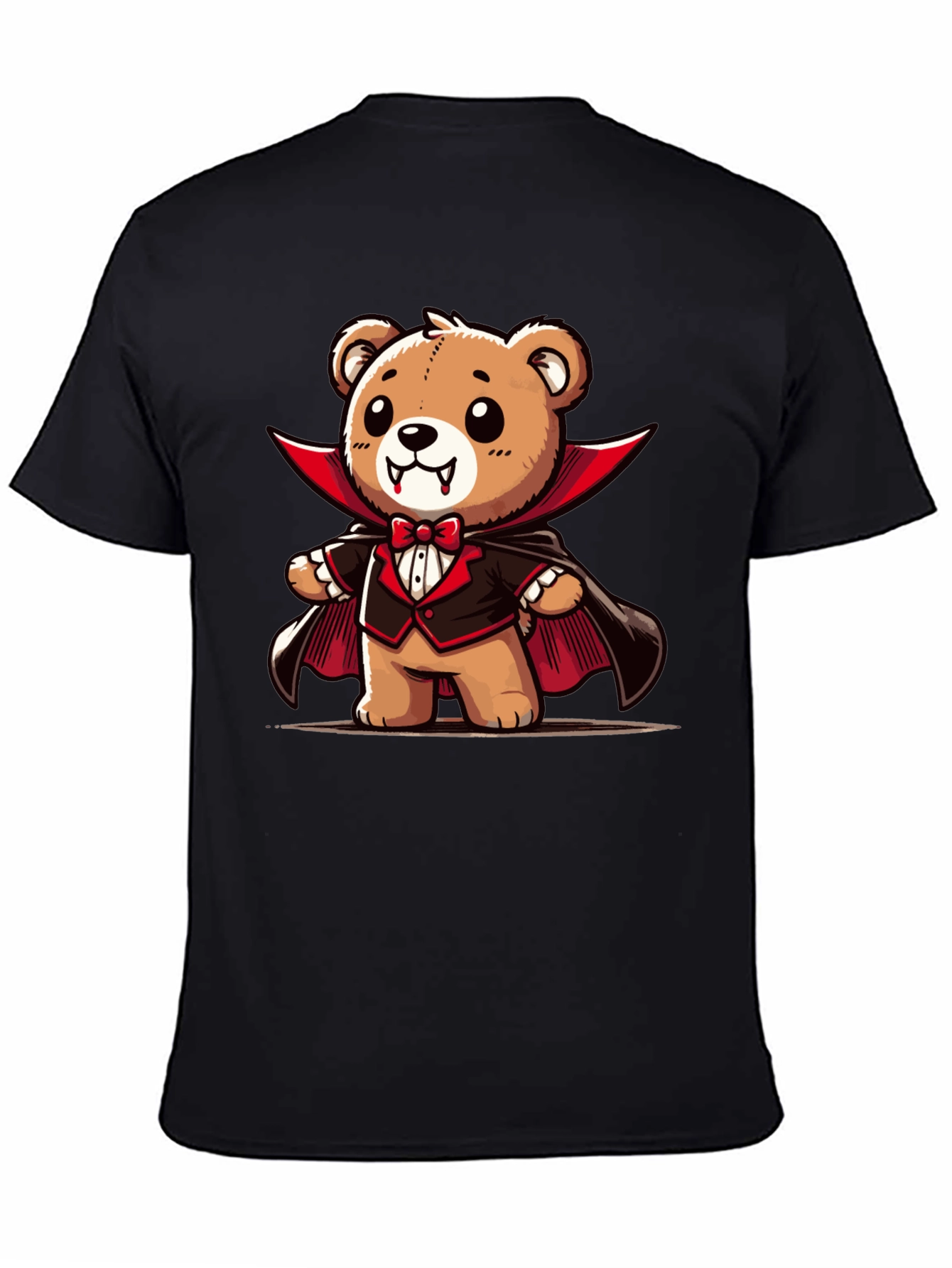 Vampire Teddy Bear Graphic T-Shirt - Spooky Cute Tee