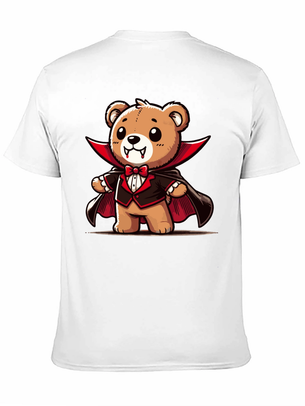 Vampire Teddy Bear Graphic T-Shirt - Spooky Cute Tee