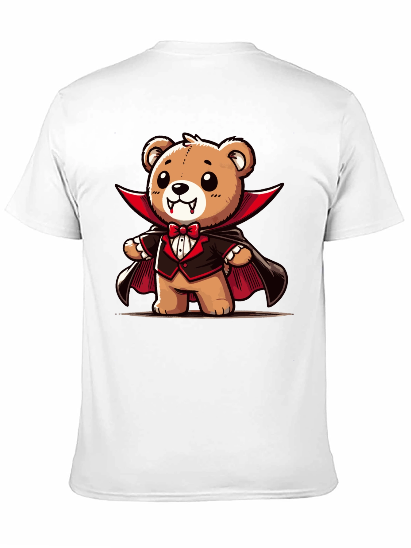 Vampire Teddy Bear Graphic T-Shirt - Spooky Cute Tee