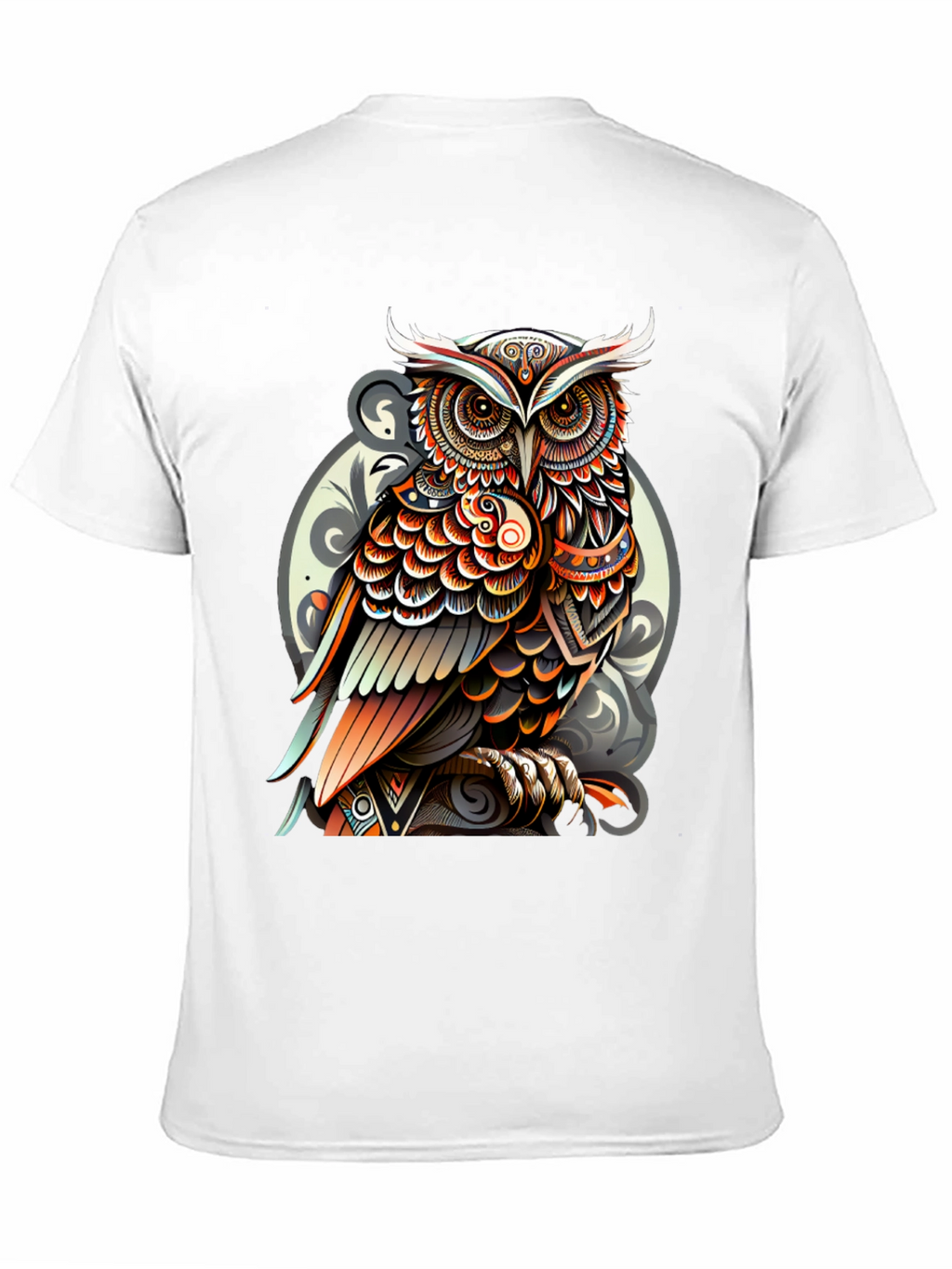 Tribal Owl Graphic Tee - Stylish Mens Black T-Shirt