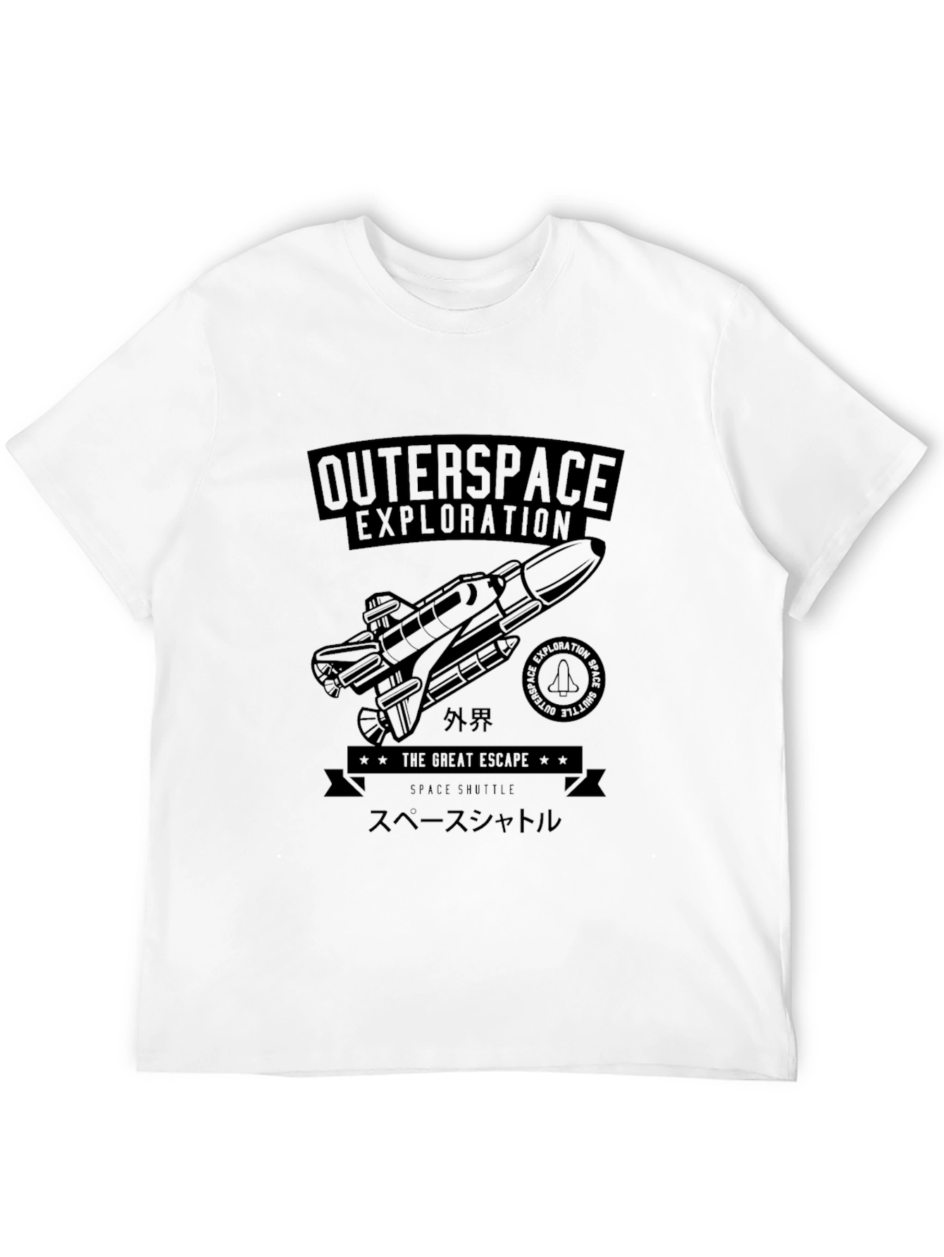Outerspace Exploration Graphic Print T-Shirt