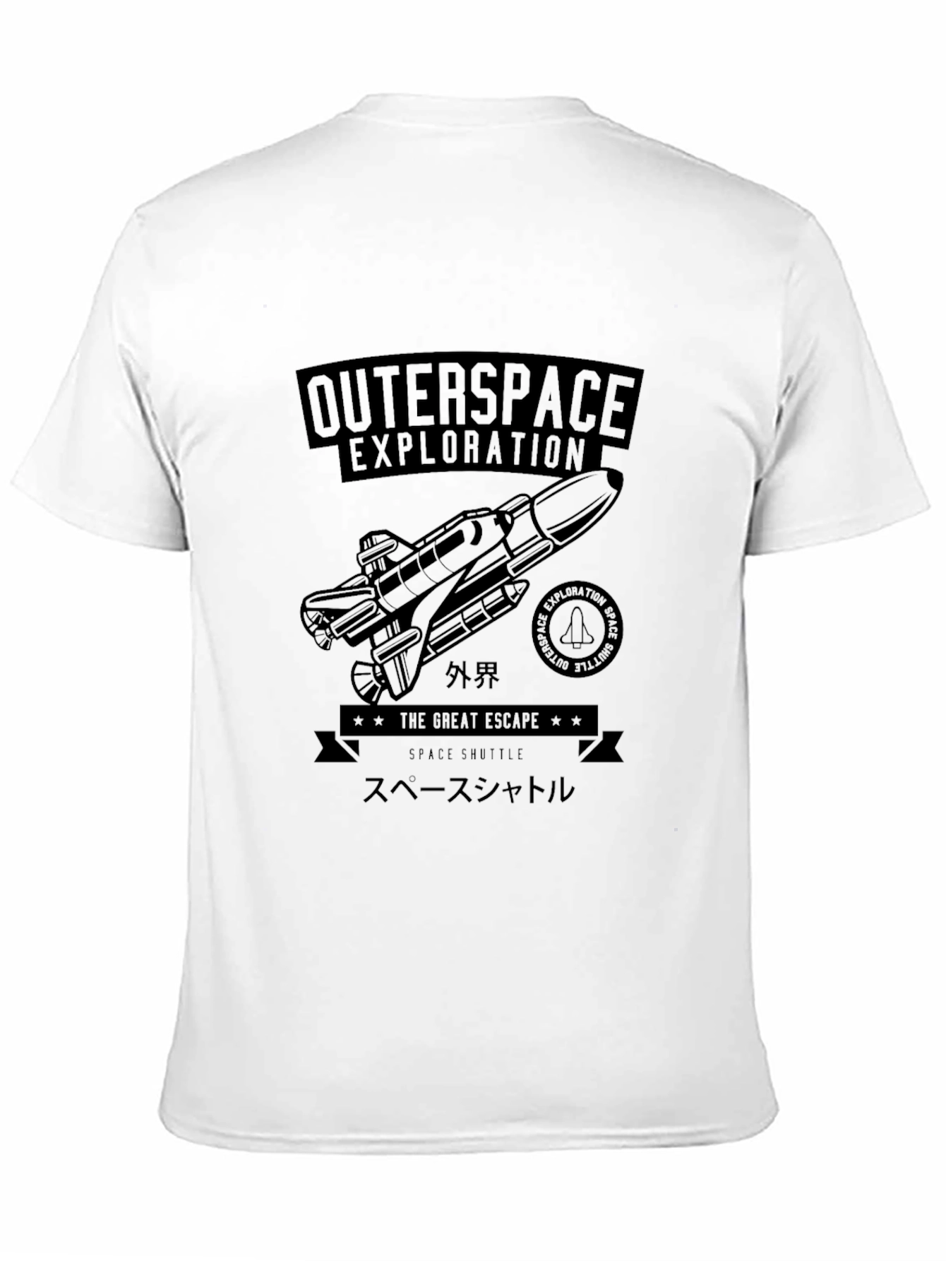 Outerspace Exploration Graphic Print T-Shirt