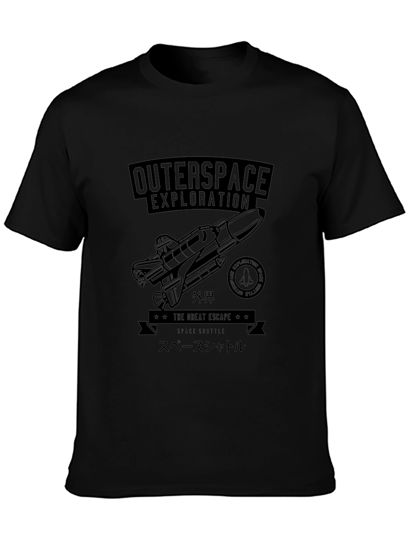 Outerspace Exploration Graphic Print T-Shirt