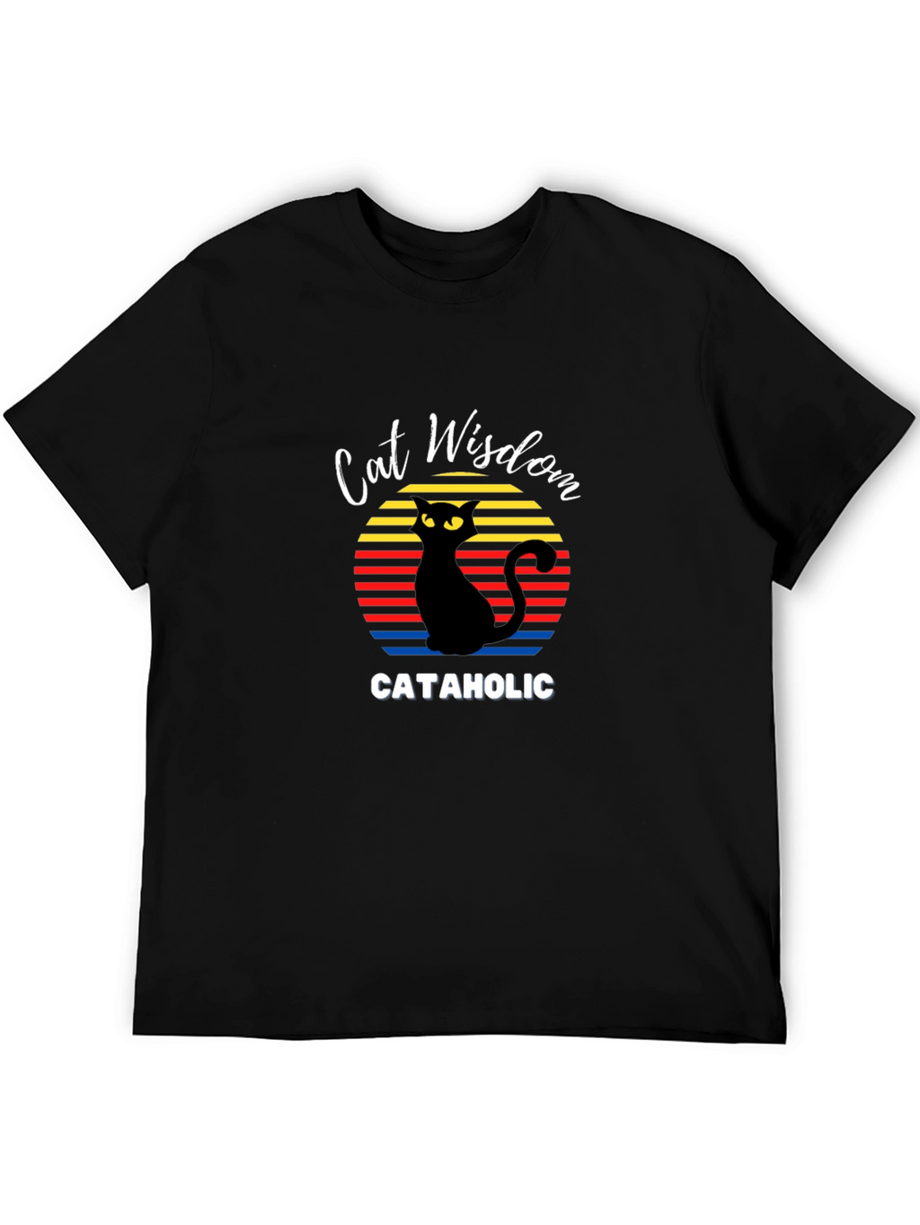 Cat Wisdom Cataholic Graphic T-Shirt