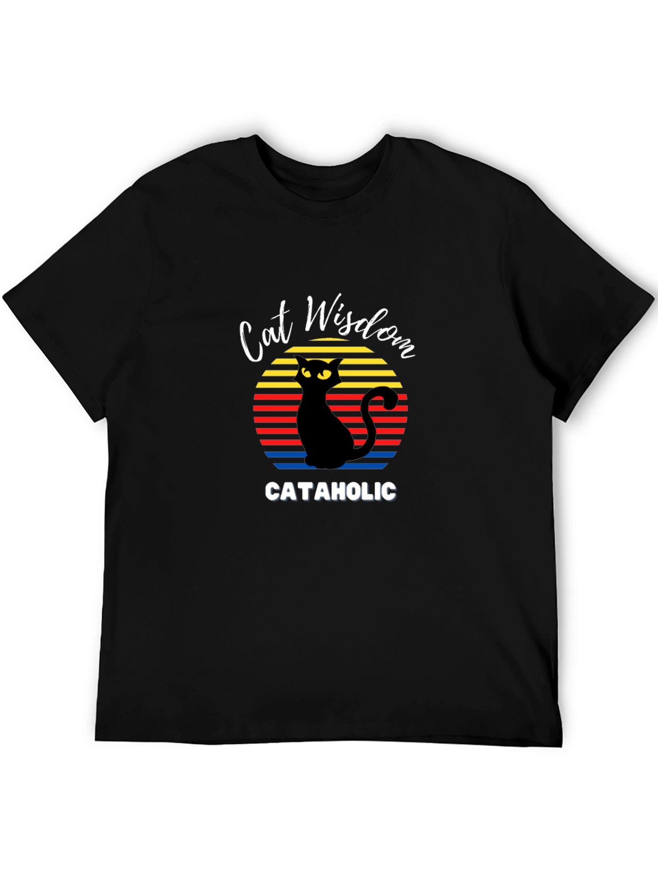Cat Wisdom Cataholic Graphic T-Shirt