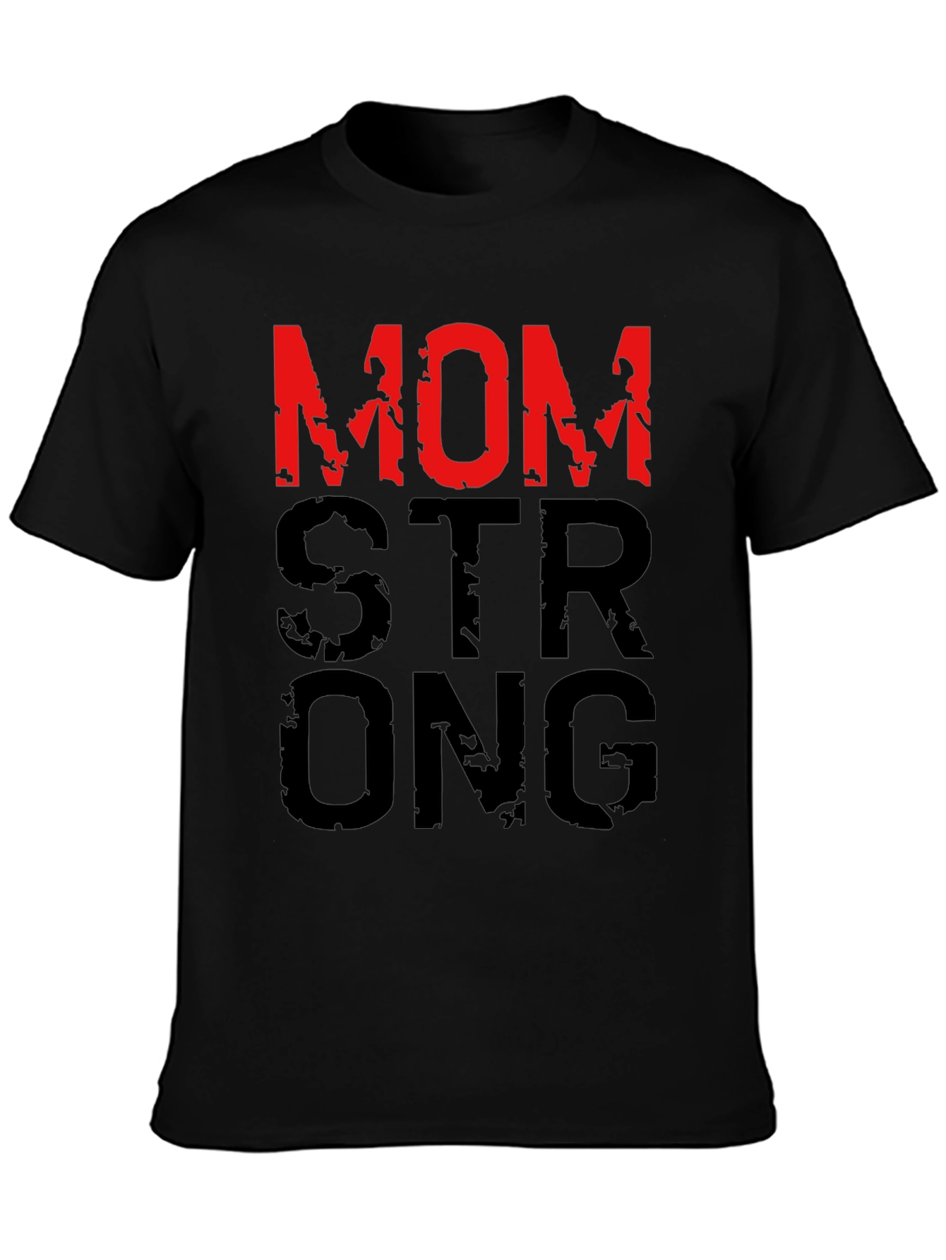 Mom Strong Graphic T-Shirt - Black