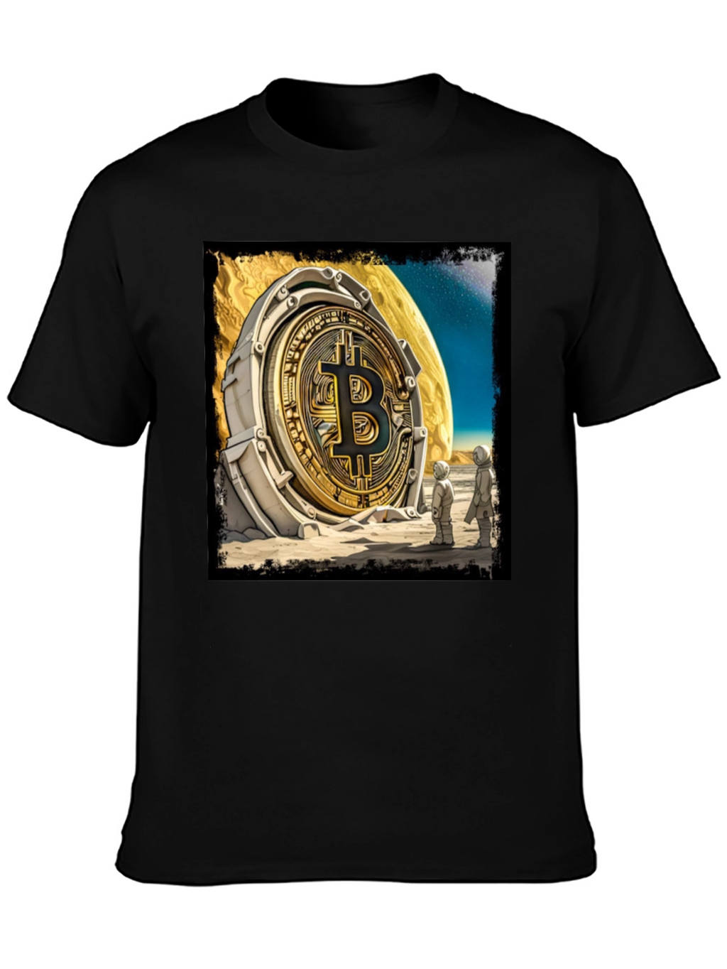 Bitcoin Moon Landing Graphic Tee