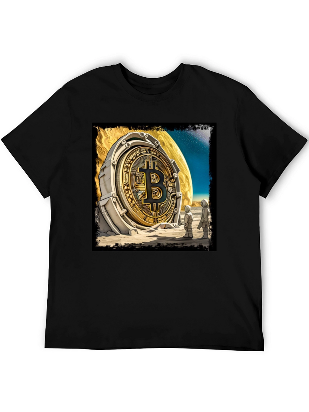 Bitcoin Moon Landing Graphic Tee