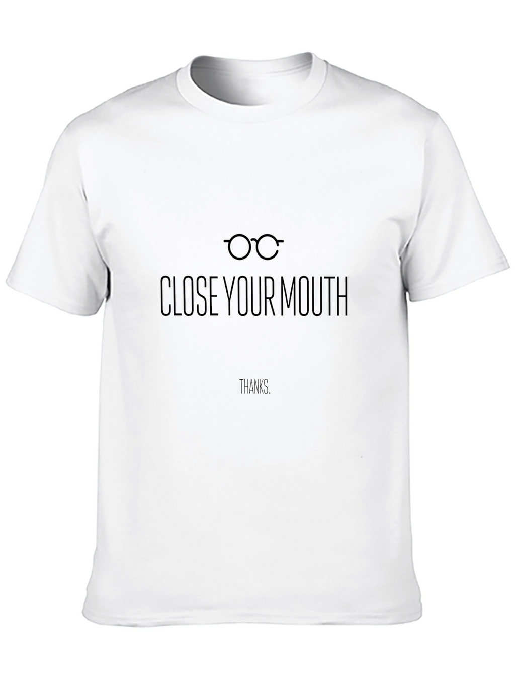 Close Your Mouth Graphic Tee - Mens Black T-Shirt