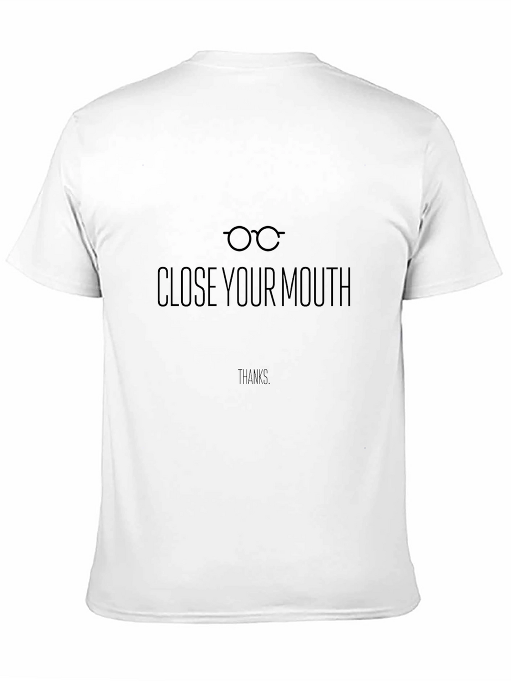 Close Your Mouth Graphic Tee - Mens Black T-Shirt