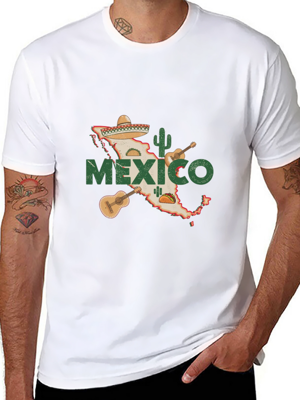 Mexico Map T-Shirt - Black Cotton Tee