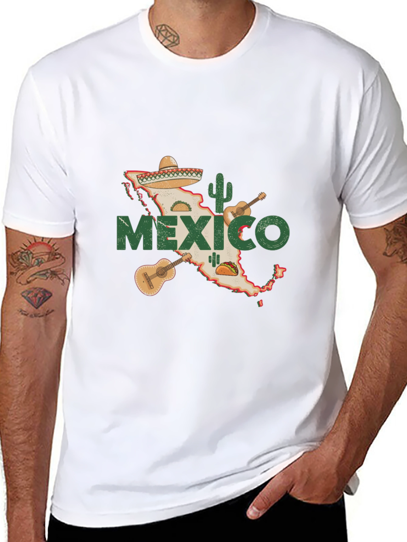 Mexico Map T-Shirt - Black Cotton Tee