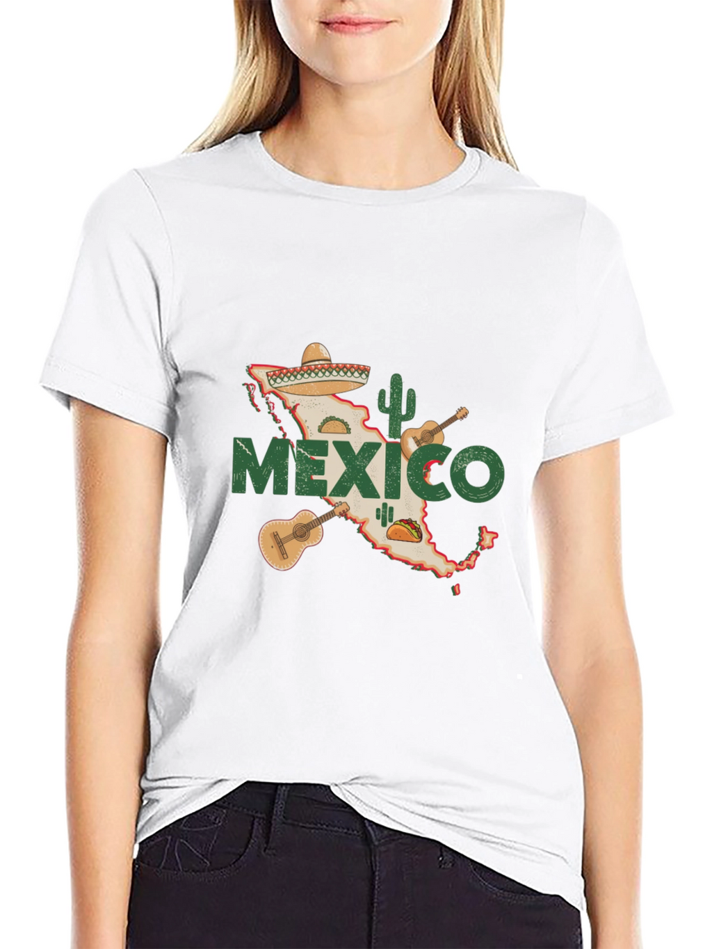 Mexico Map T-Shirt - Black Cotton Tee